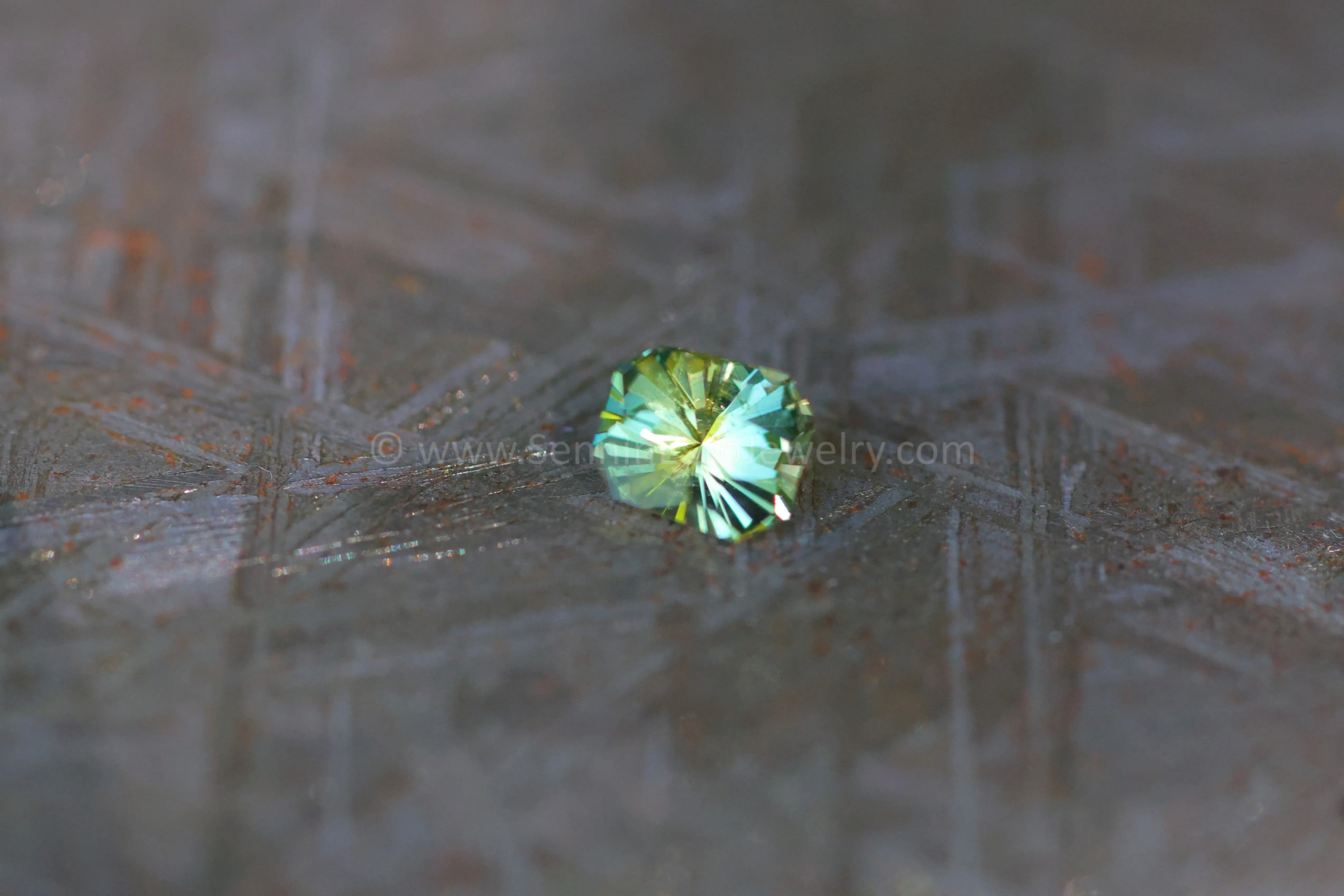 0.5ct Yellow/Green Sapphire Tapered Octagon, 5x4.3mm