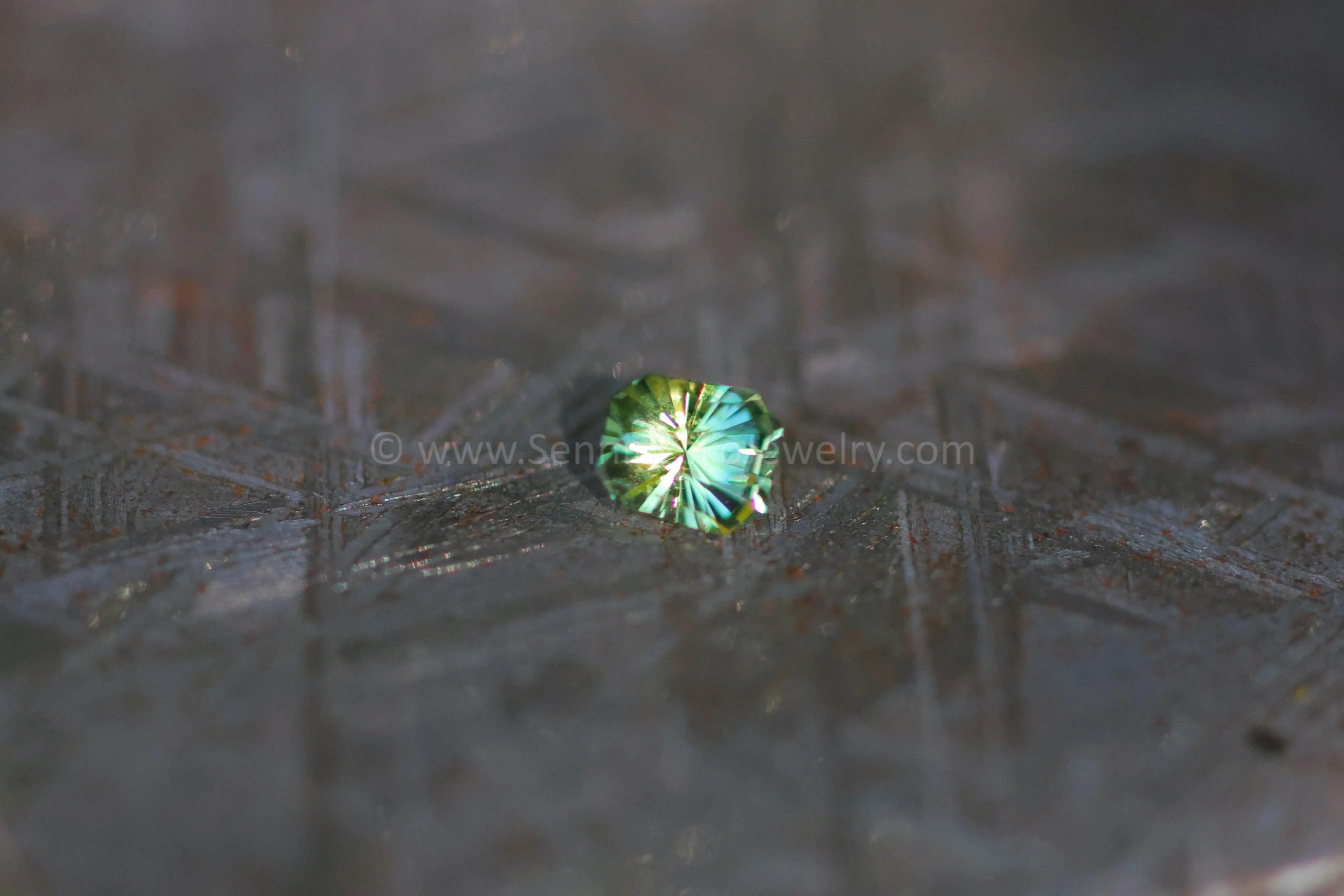 0.5ct Yellow/Green Sapphire Tapered Octagon, 5x4.3mm