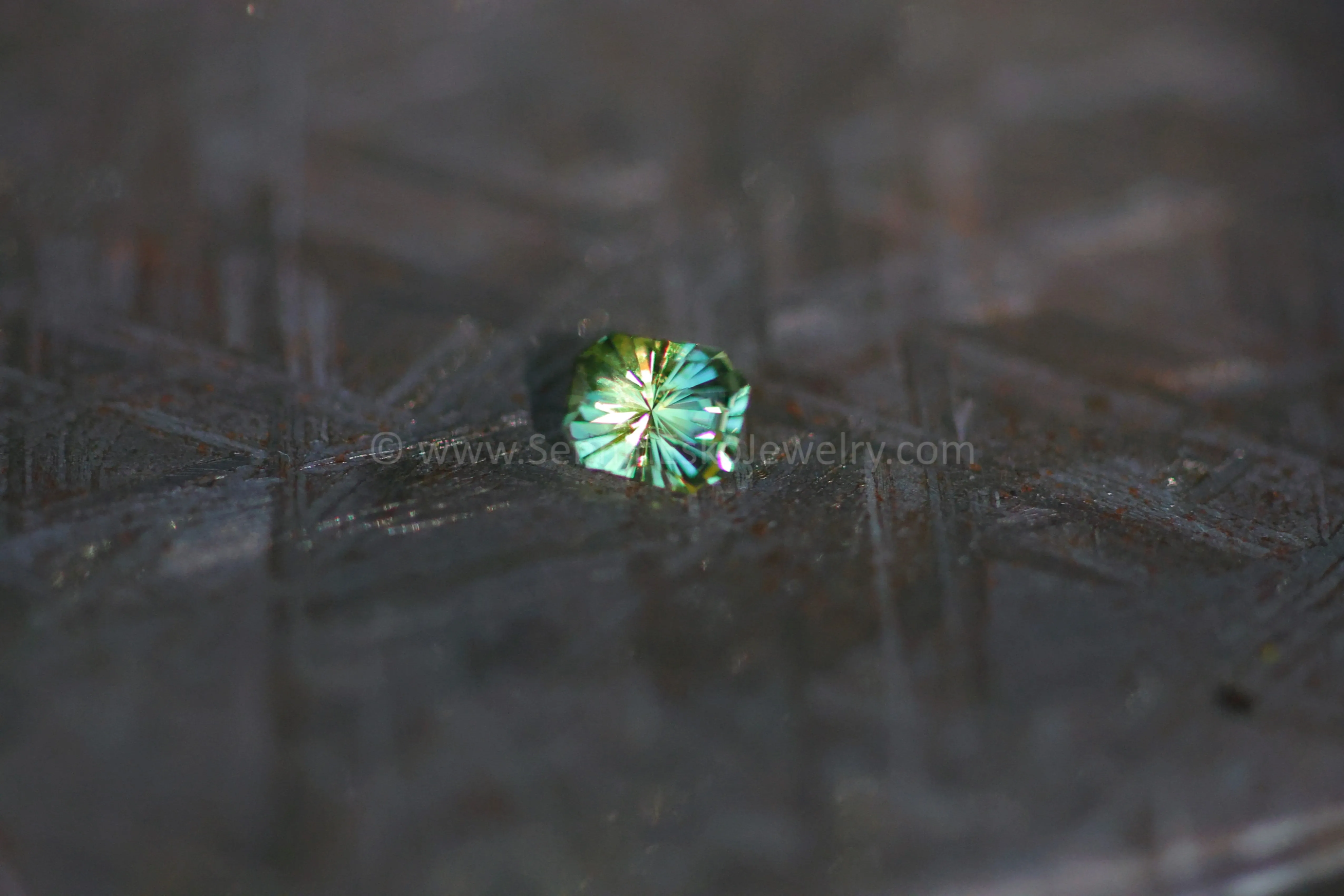 0.5ct Yellow/Green Sapphire Tapered Octagon, 5x4.3mm