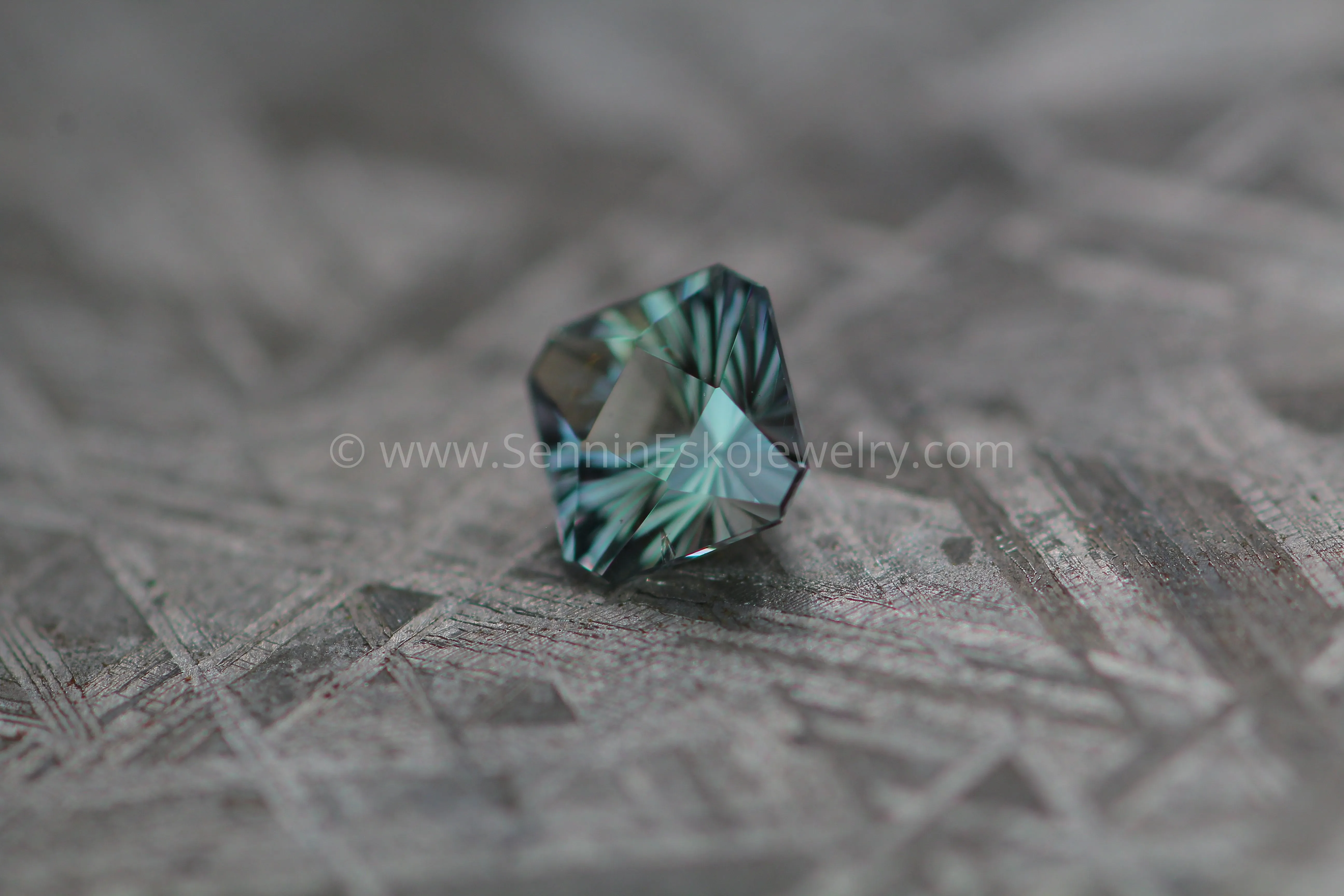 0.88 carat Silvery Blue Umba Sapphire Octagon - Fantasy Cut, 6.1x5mm
