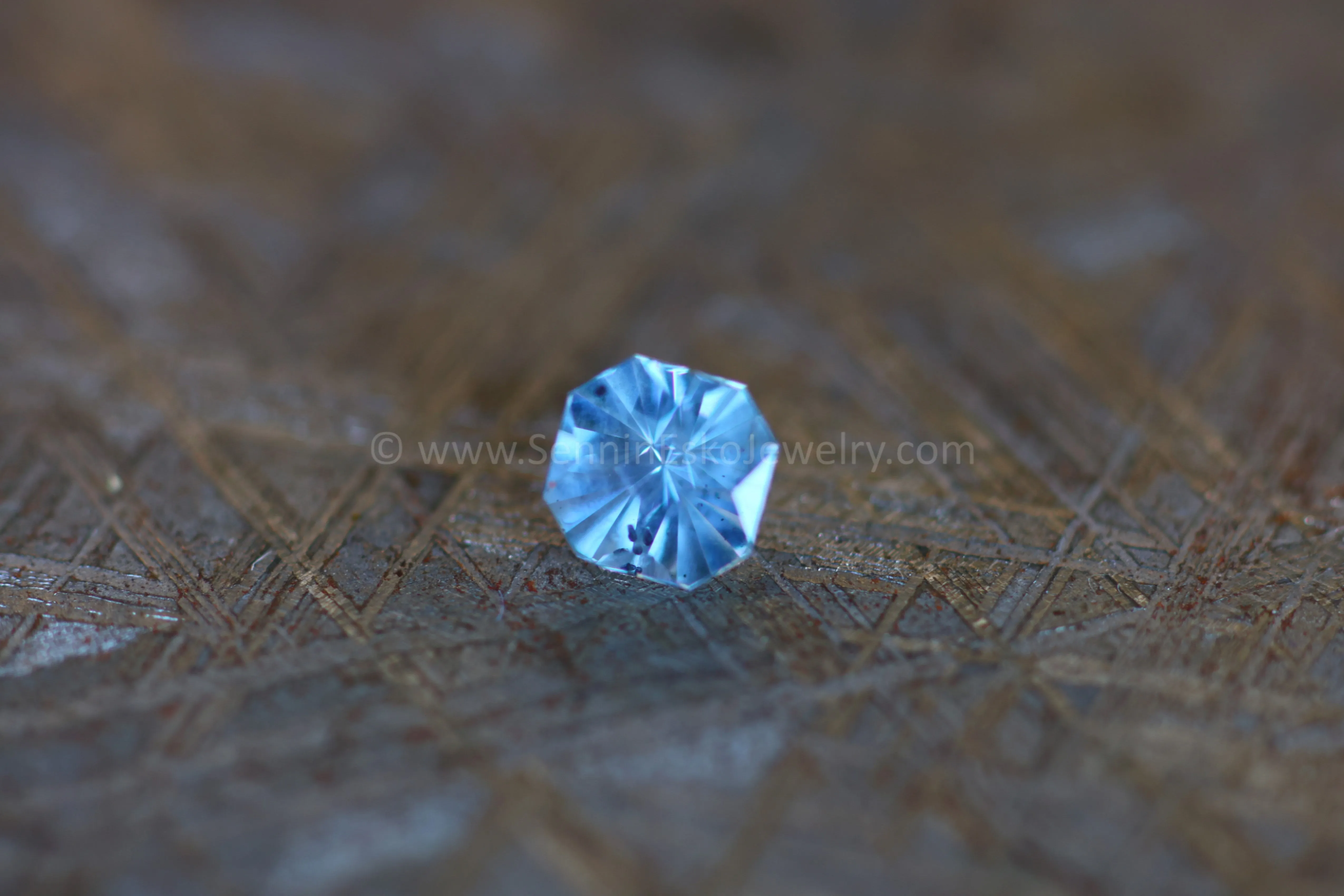 0.96 Light Teal Montana Sapphire Square Octagon - 5.5x5mm