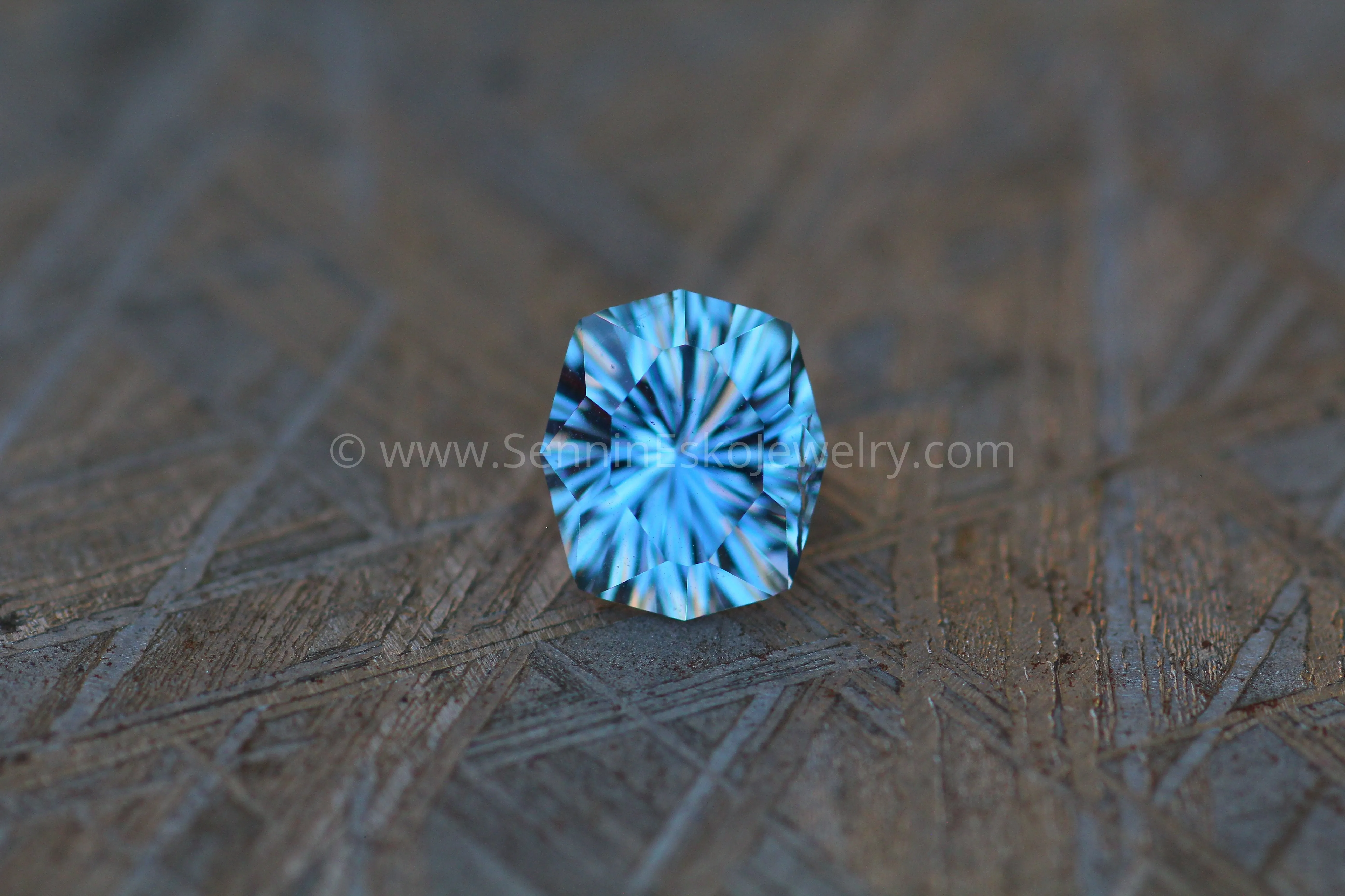 1.1 Carat Bluish Gray & Violet Umba Sapphire Octagonal Cushion -  Fantasy Cut - 6.5x5.6mm