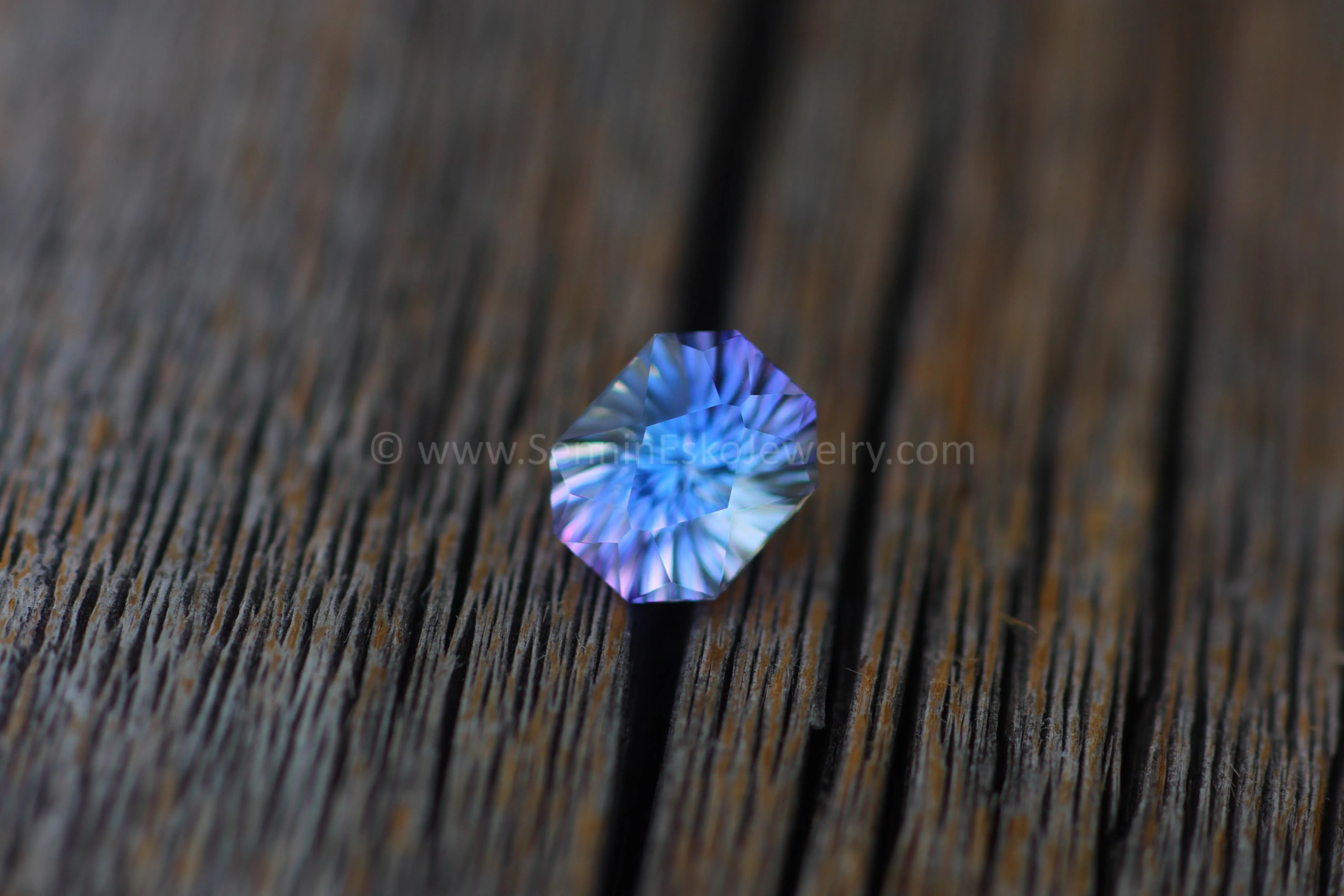 1.4 Carat Periwinkle Blue/Lilac Unheated Tanzanite - Galaxy Cut - 7.4x6mm