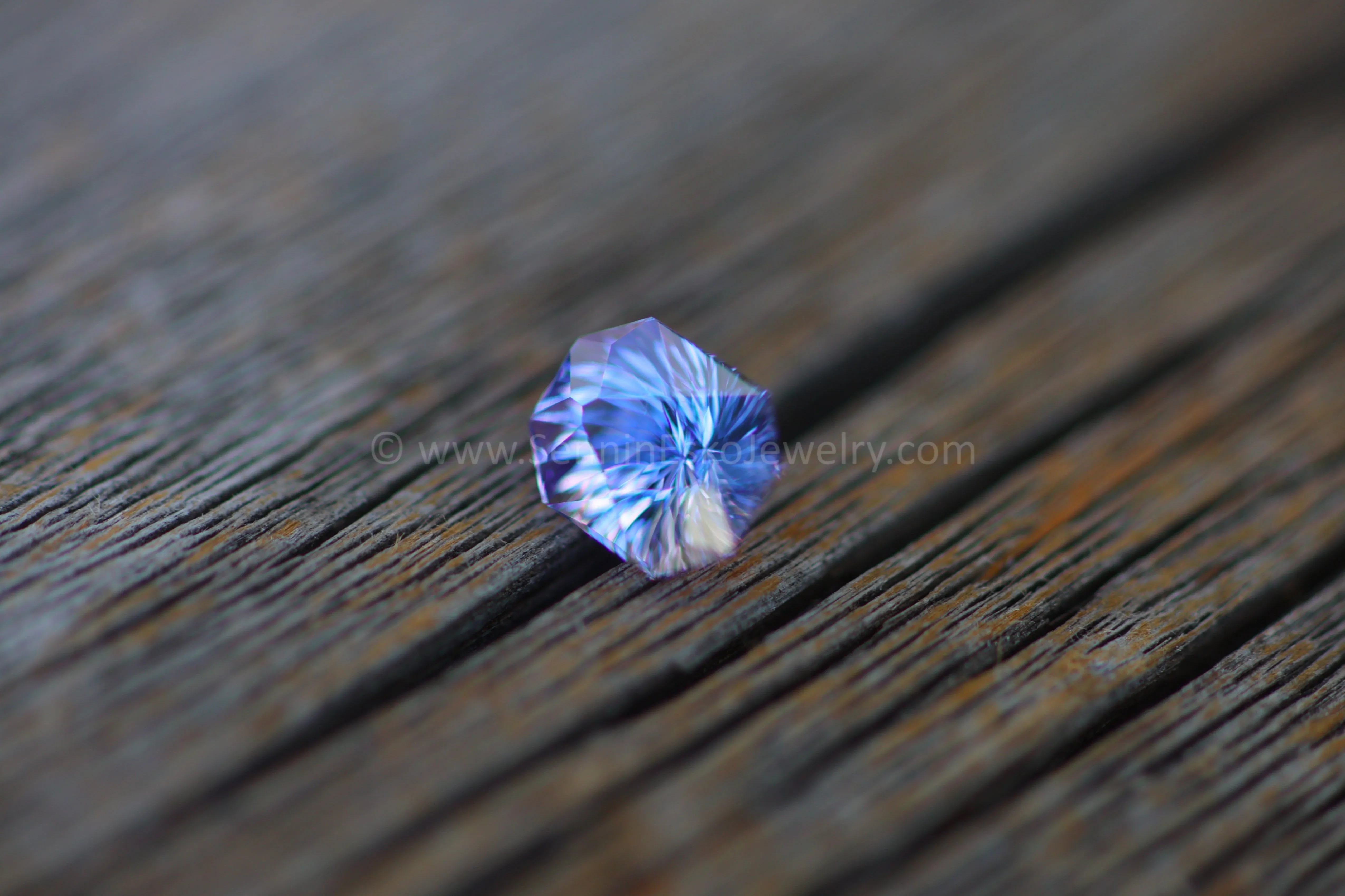 1.4 Carat Periwinkle Blue/Lilac Unheated Tanzanite - Galaxy Cut - 7.4x6mm