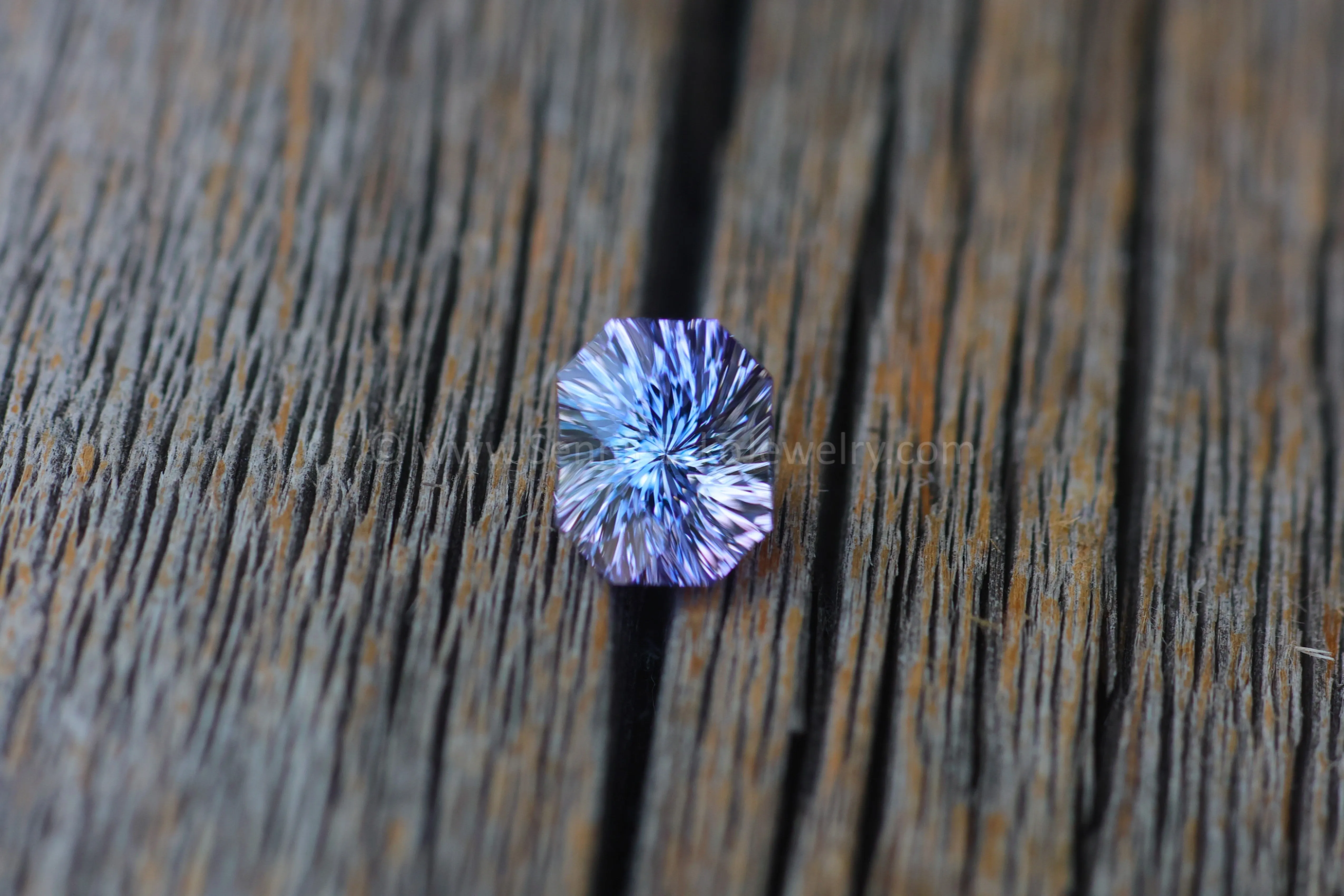1.4 Carat Periwinkle Blue/Lilac Unheated Tanzanite - Galaxy Cut - 7.4x6mm