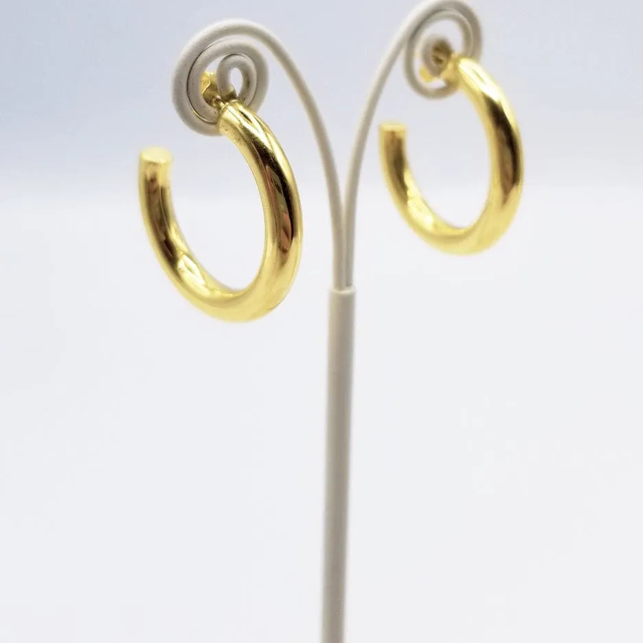 14K Gold Vermeil Fat Tube Hoop