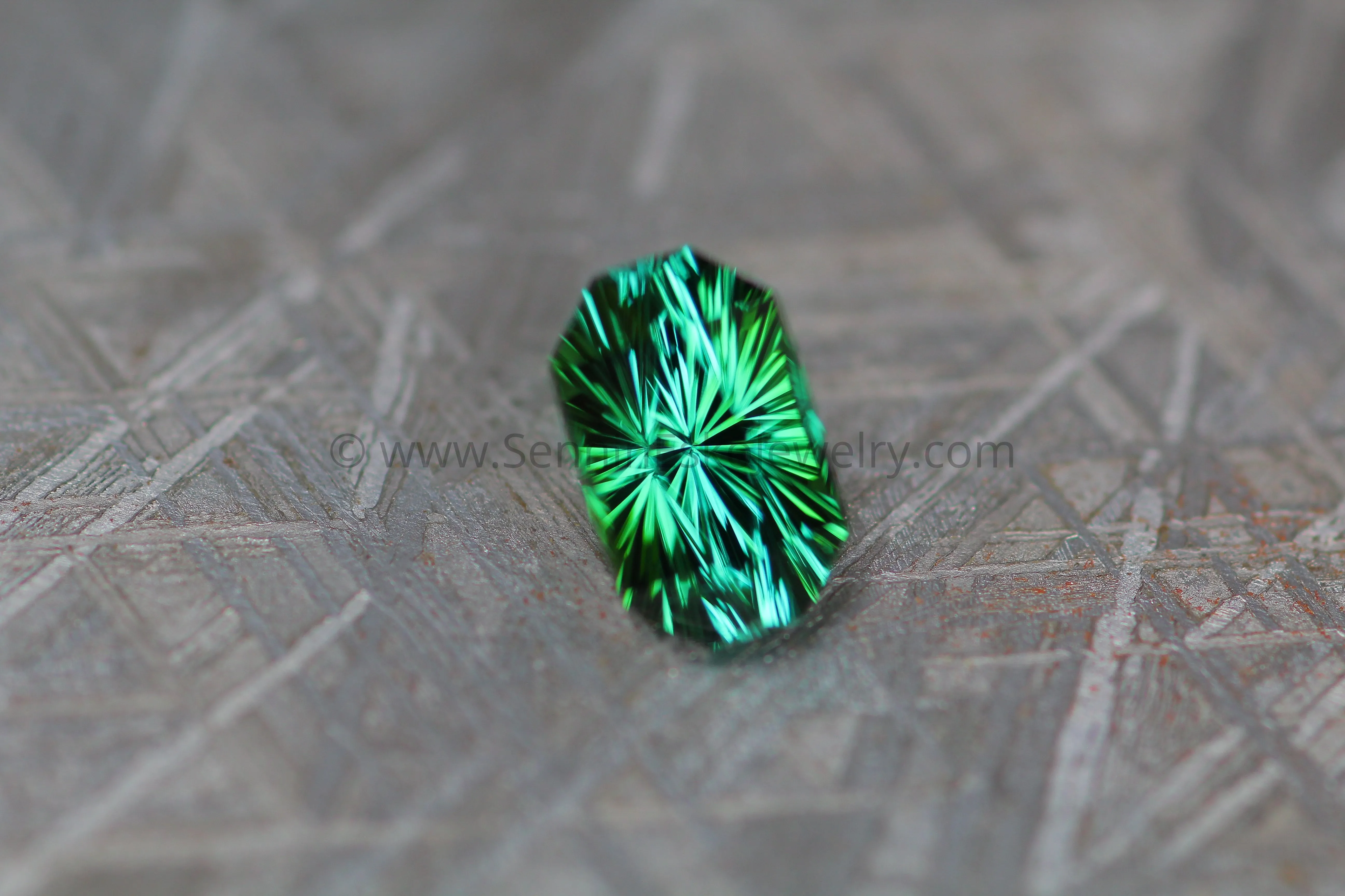 1.6 Carat Forest Green Tourmaline Octagon - 8.1x5.1mm Fantasy Cut