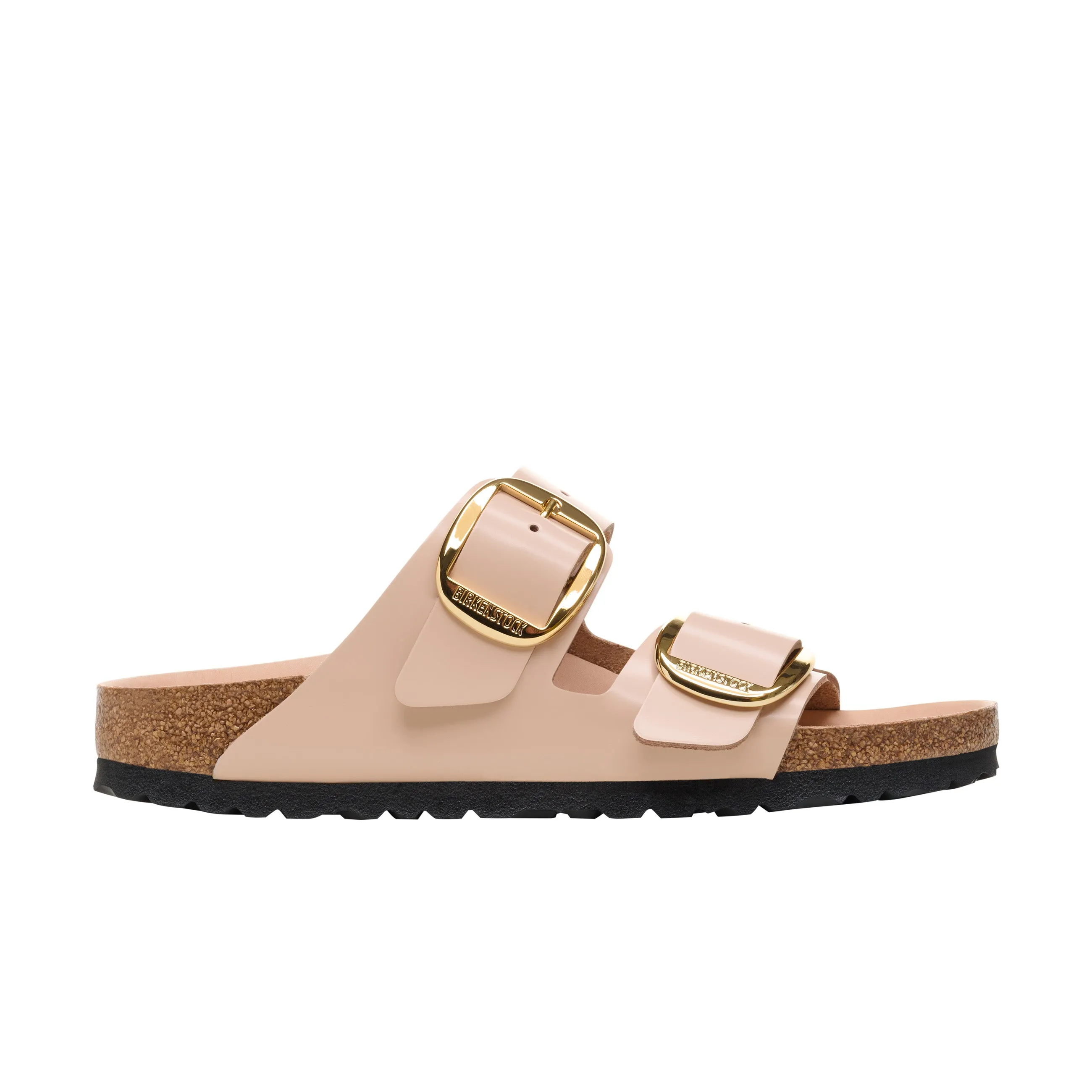 Arizona Big Buckle High Shine New Beige Natural Leather Patent