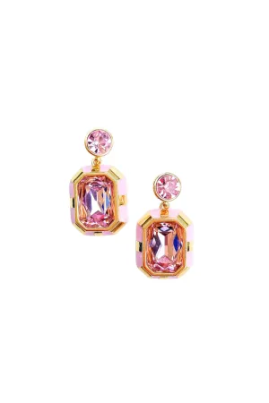 Aura Pink Glass Earrings