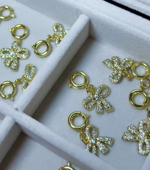 Babe Charm Bar- Rhinestone Bow