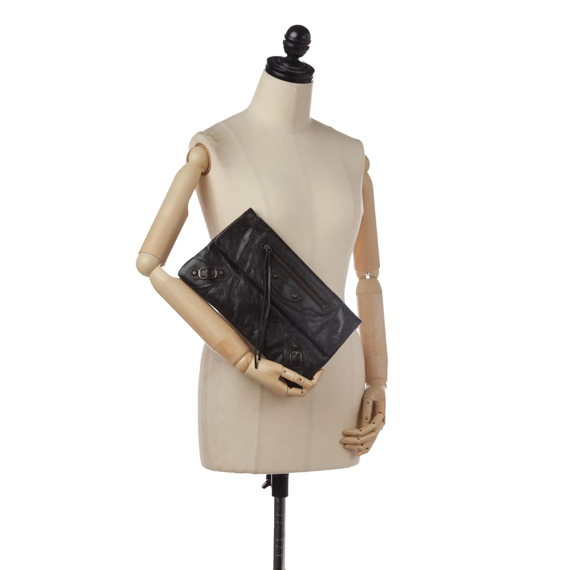 Balenciaga Motocross Classic Envelope Clutch Bag (SHG-33319)
