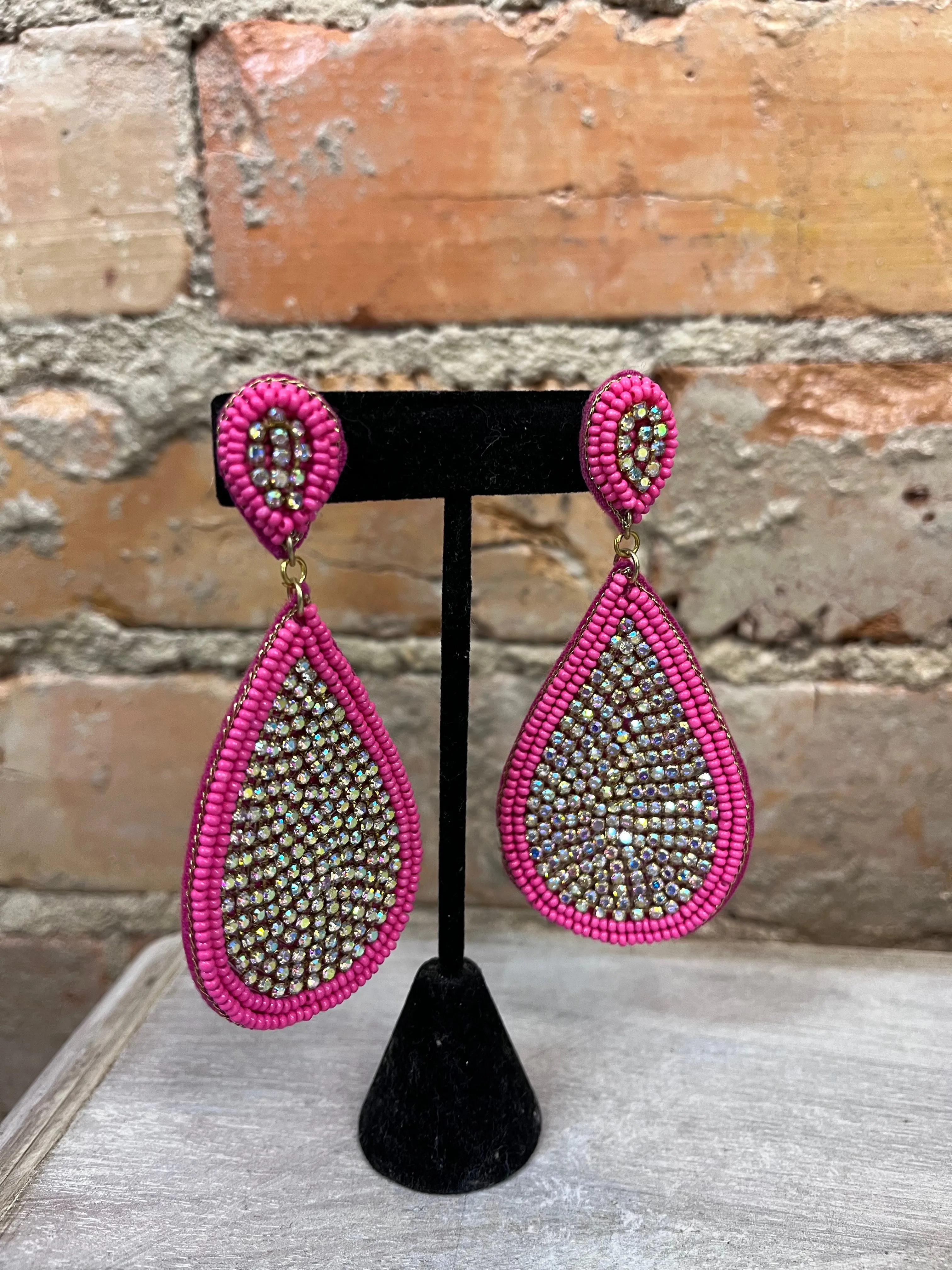 Beaded Blinged earrings