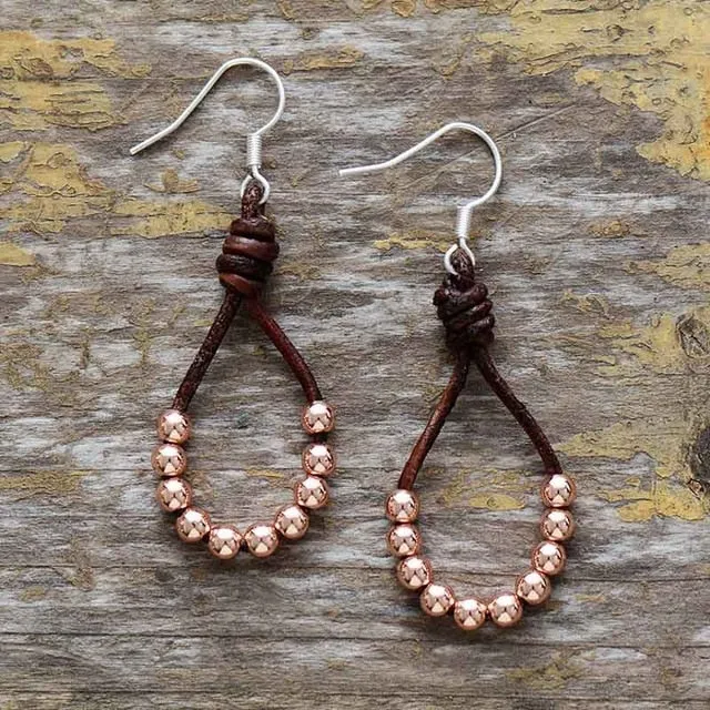 Boho Earrings, Dangle Earrings, Silver Bohemian Peal