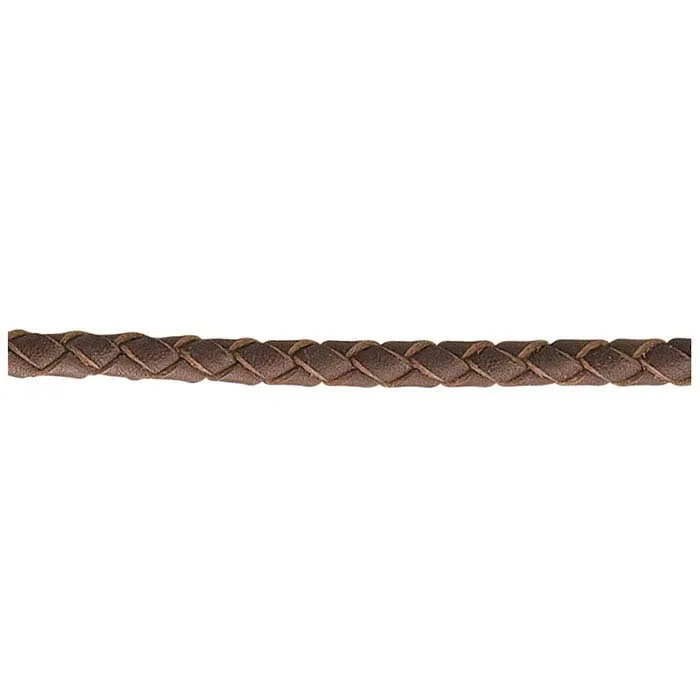Bolo Cord; Machine-Braided Leather 4mm Bolo Cord, 42"