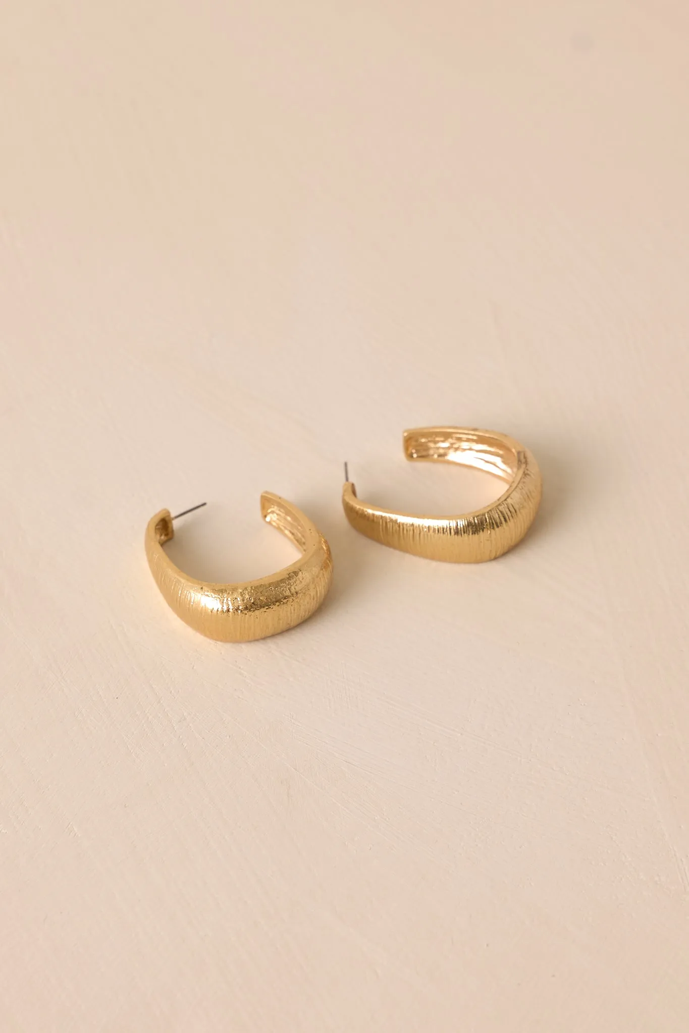 Cascading Waters Gold Square Hoops
