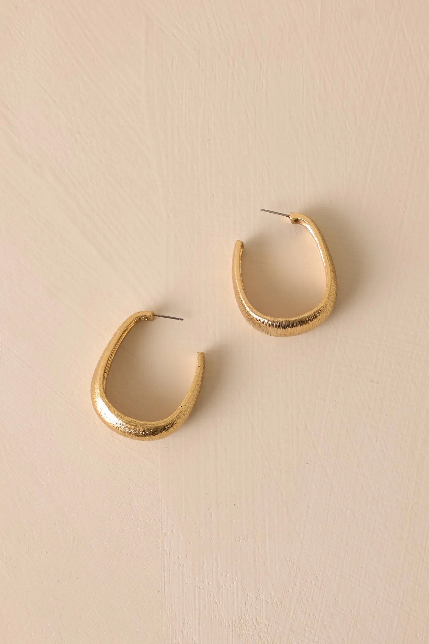 Cascading Waters Gold Square Hoops
