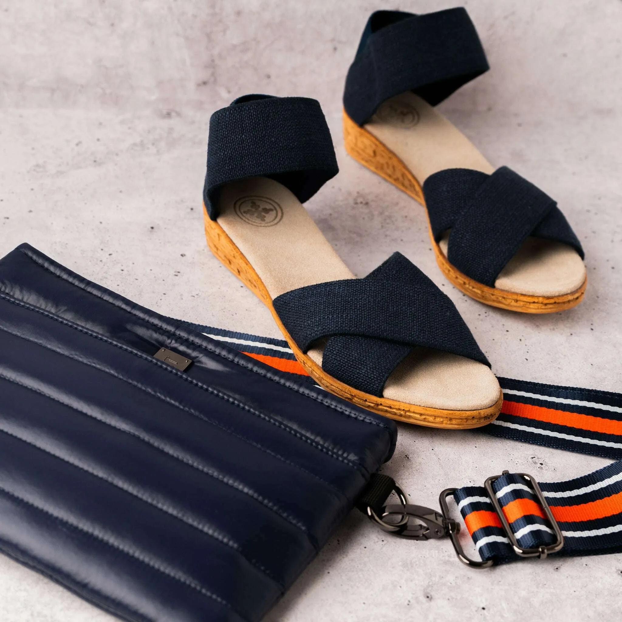 Charleston Shoe Co. - Peachtree in Navy & Procecco
