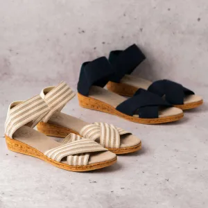 Charleston Shoe Co. - Peachtree in Navy & Procecco