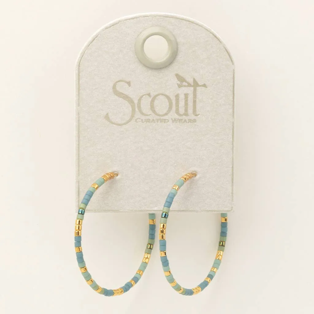 Chromacolor Miyuki Small Hoop - Turquoise Mint / Gold