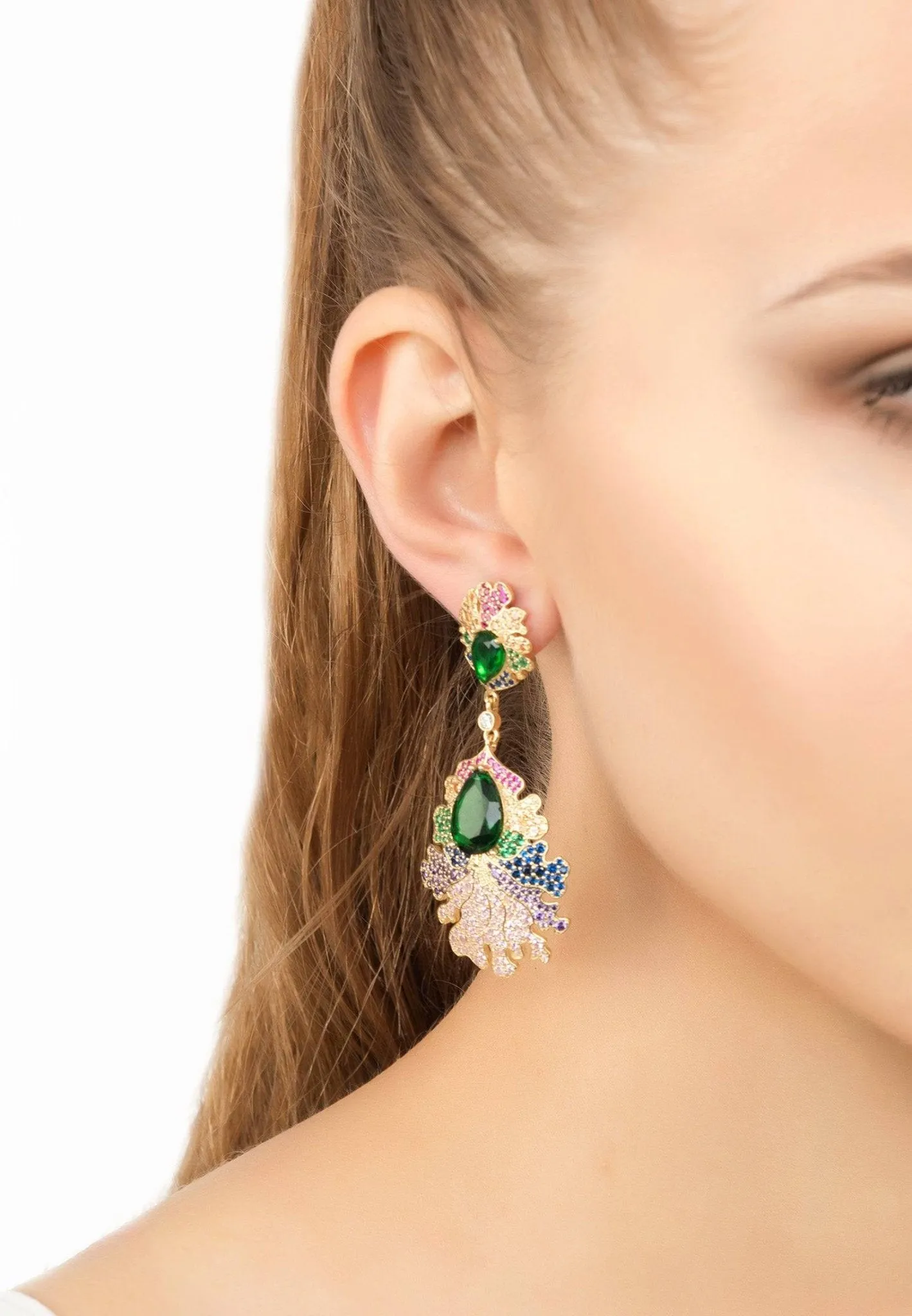 Coralia Rainbow Earrings Gold