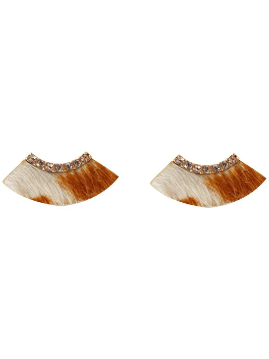 Crescent Shape Animal Print Earrings