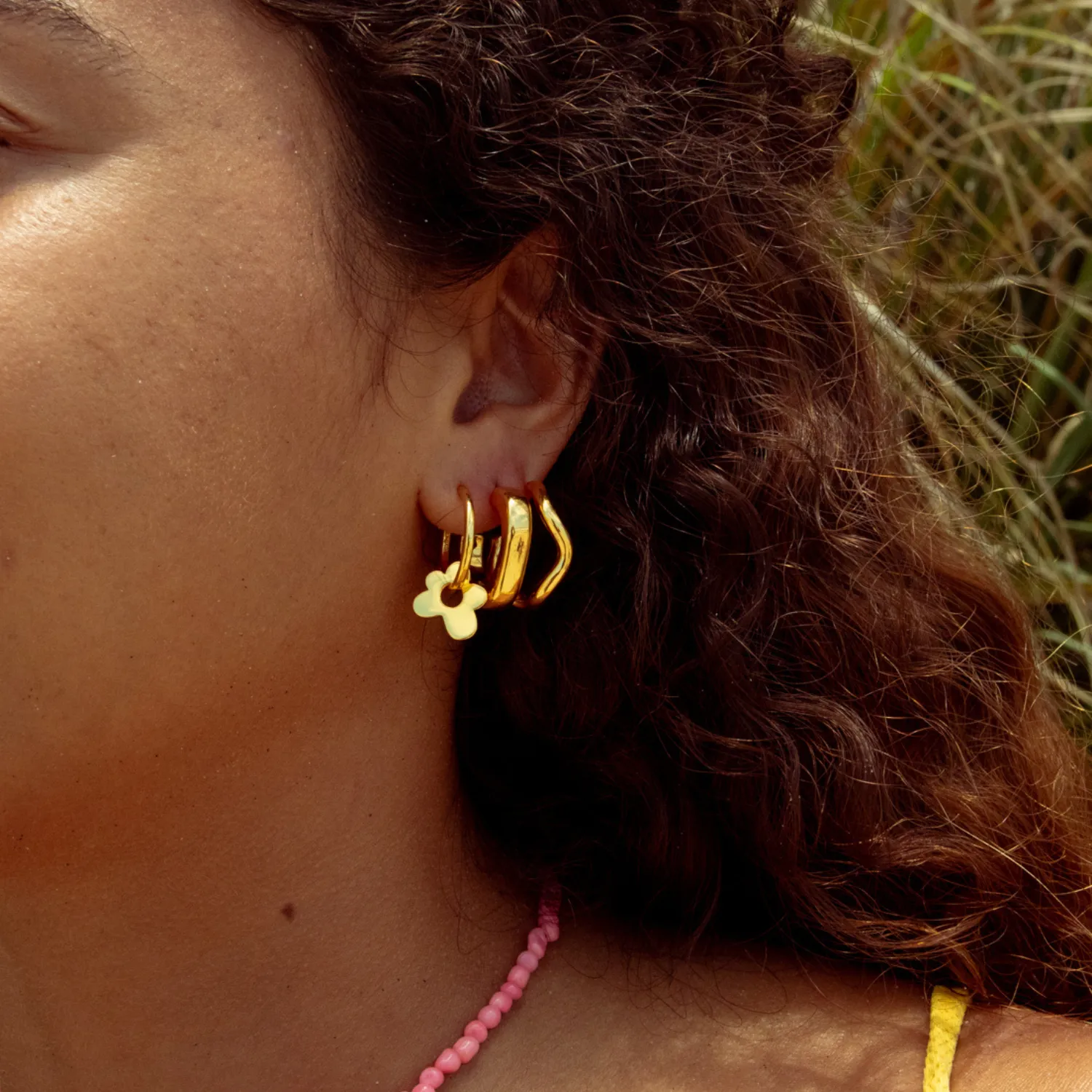 Daisy Disco Hoops - Gold