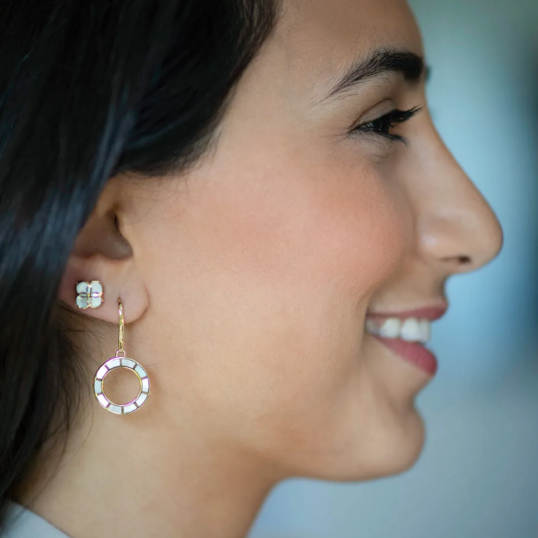 Dash Loop Dangle Gemstone 18K Gold Vermeil Sterling Silver Earrings | Jan Leslie