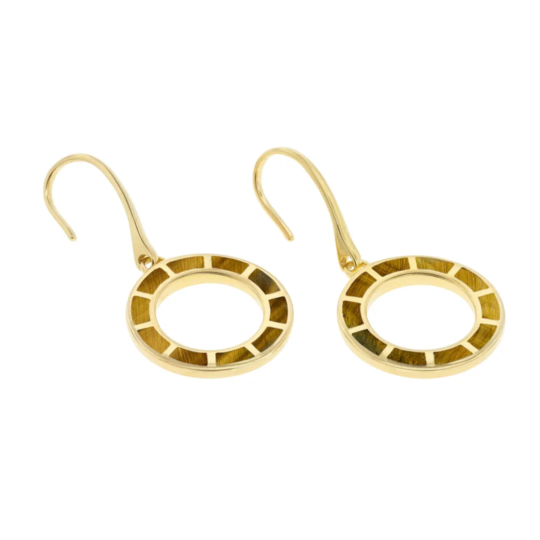 Dash Loop Dangle Gemstone 18K Gold Vermeil Sterling Silver Earrings | Jan Leslie
