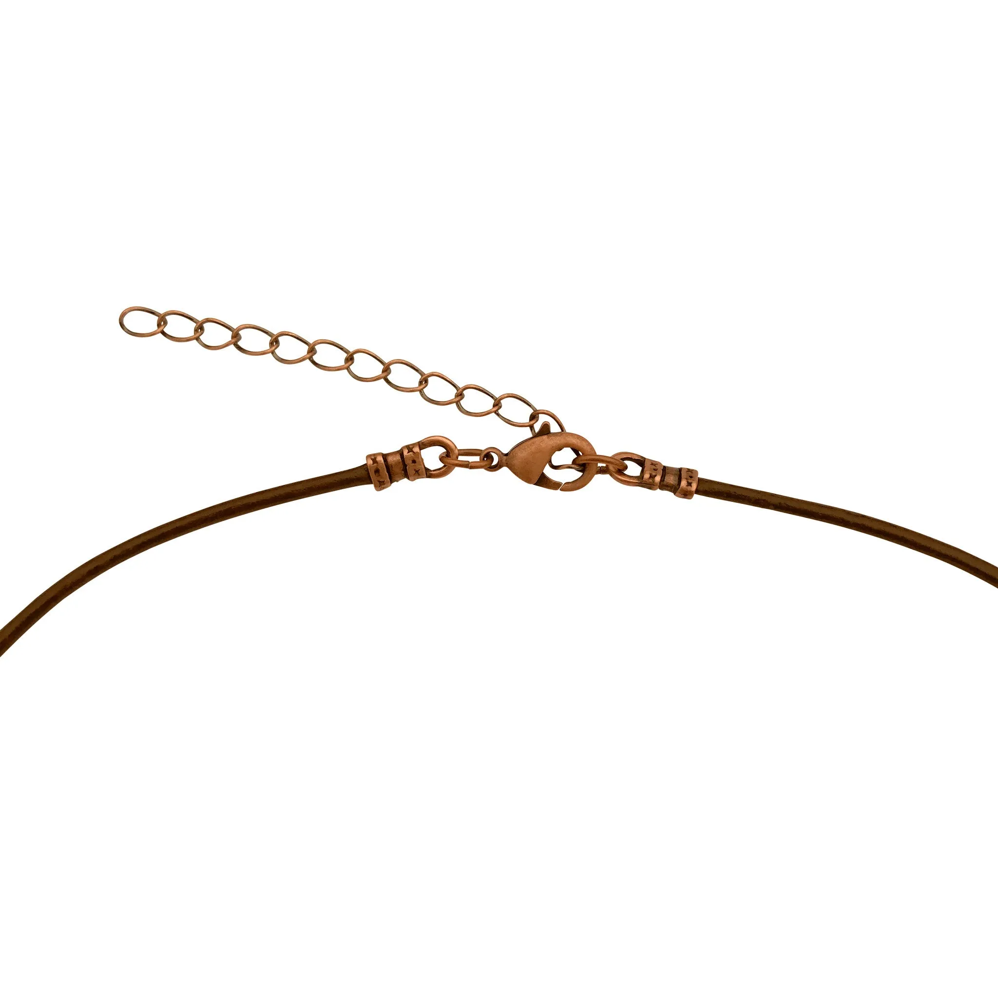 DragonWeave Elven Ivy Charm Necklace and Earring Set, Antique Copper Brown Leather Choker and Leverback Earrings