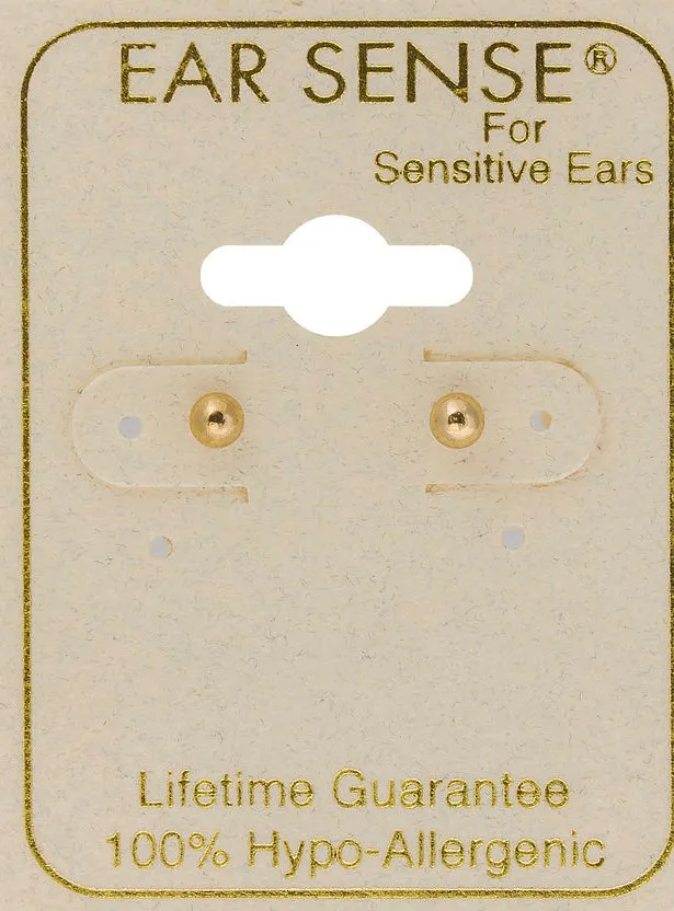 Ear Sense Earring WBA-13G 3mm Gold, Ball Stud Earrings