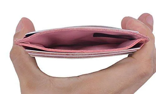 EW170/Waterproof Genuine Eel Skin Soft Leather Slim Thin Credit Card Holder Wallet
