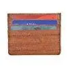 EW170/Waterproof Genuine Eel Skin Soft Leather Slim Thin Credit Card Holder Wallet