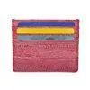 EW170/Waterproof Genuine Eel Skin Soft Leather Slim Thin Credit Card Holder Wallet