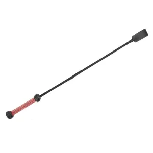 Faux Leather Diamante-Handled Spanking Crop with Elegant Design