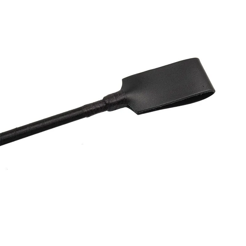 Faux Leather Diamante-Handled Spanking Crop with Elegant Design