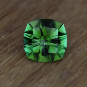 Forest Green Tourmaline Cushion Cut - 8.75mm - 2.3 ct - Precision Cut Gemstone