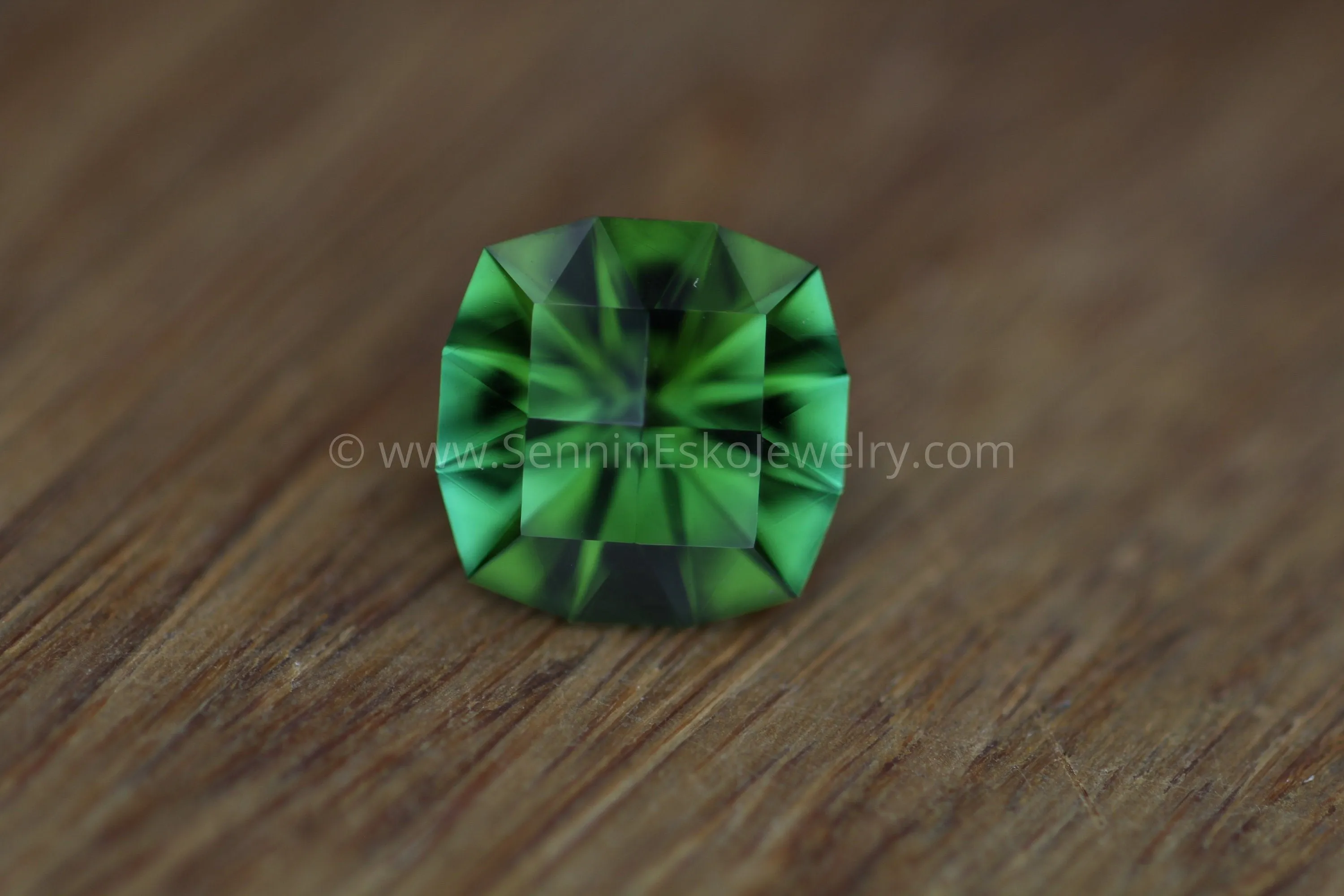 Forest Green Tourmaline Cushion Cut - 8.75mm - 2.3 ct - Precision Cut Gemstone