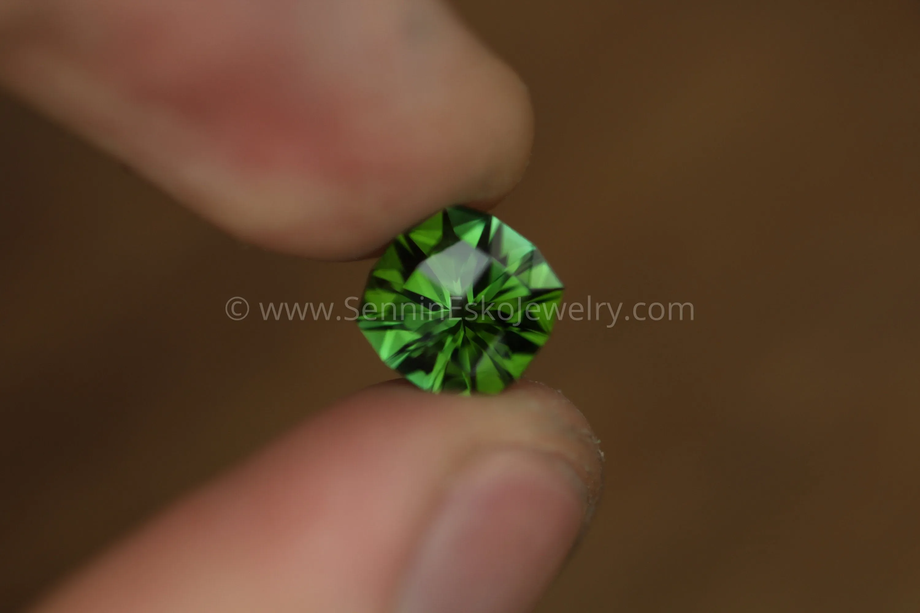 Forest Green Tourmaline Cushion Cut - 8.75mm - 2.3 ct - Precision Cut Gemstone