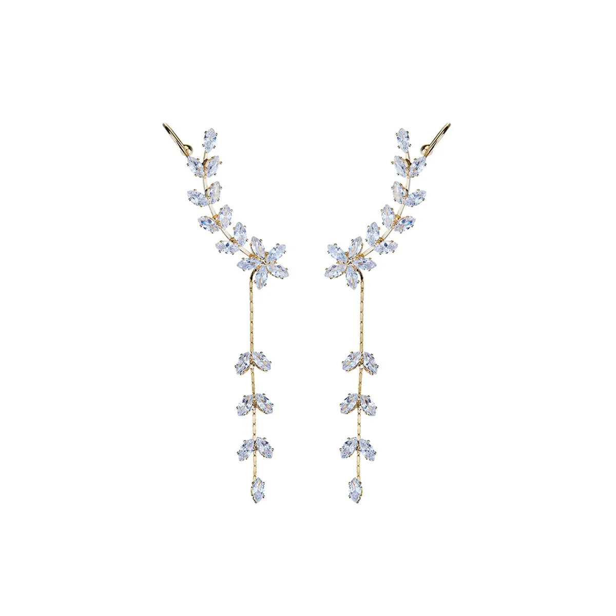 Frozen Creeper Gold Earring
