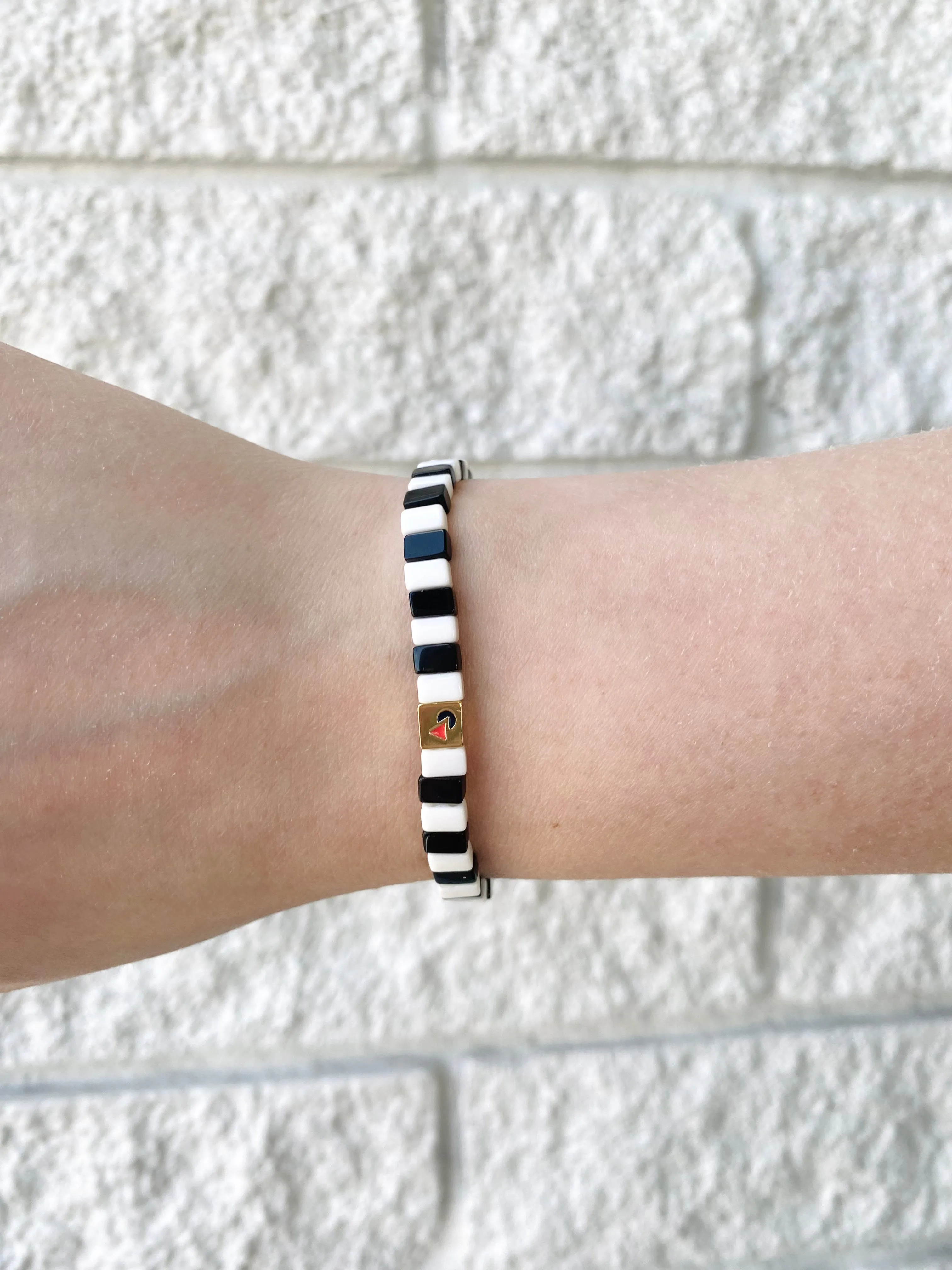 Glass Beaded Stretch Bracelet