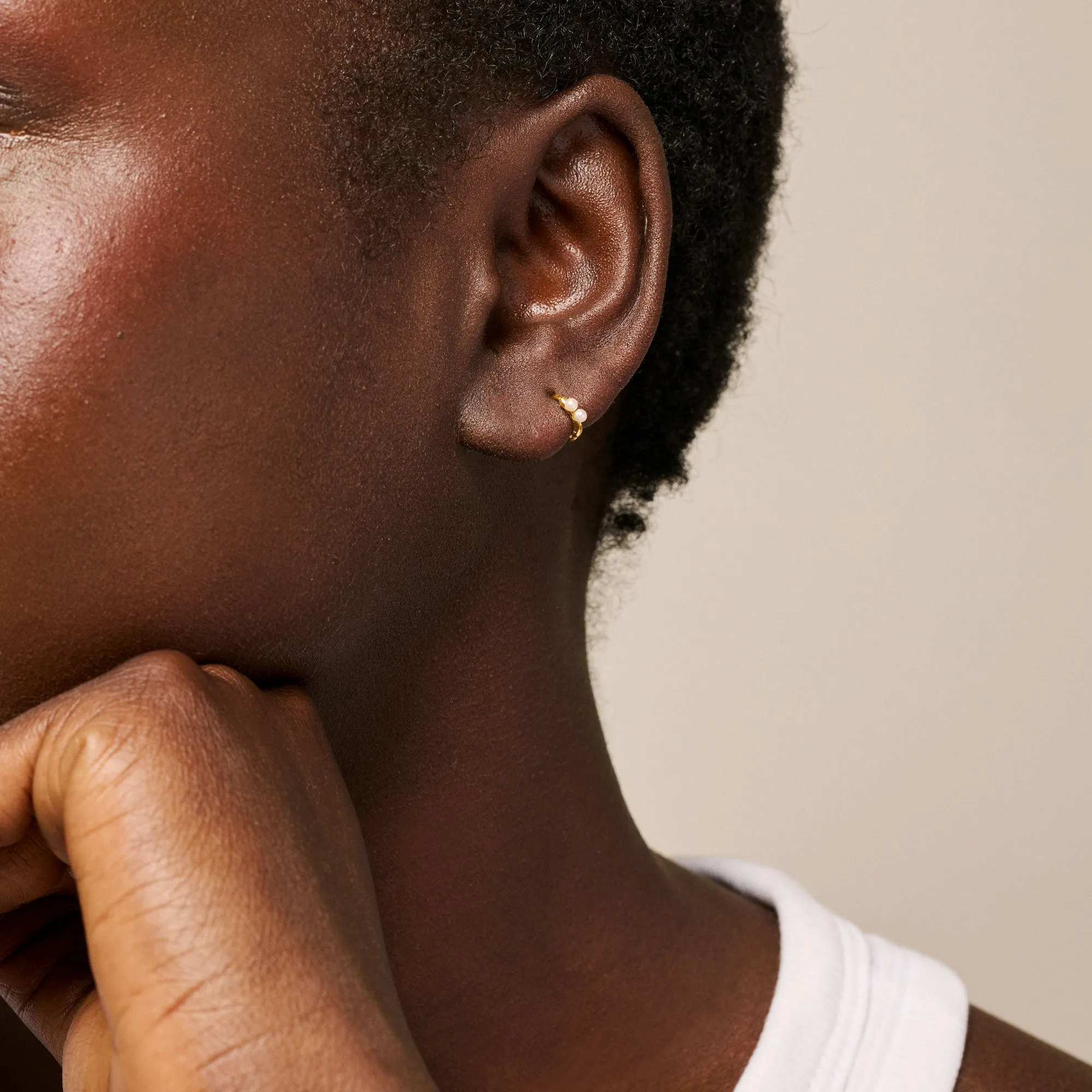 Hoops, Paula Pearl, 6 mm