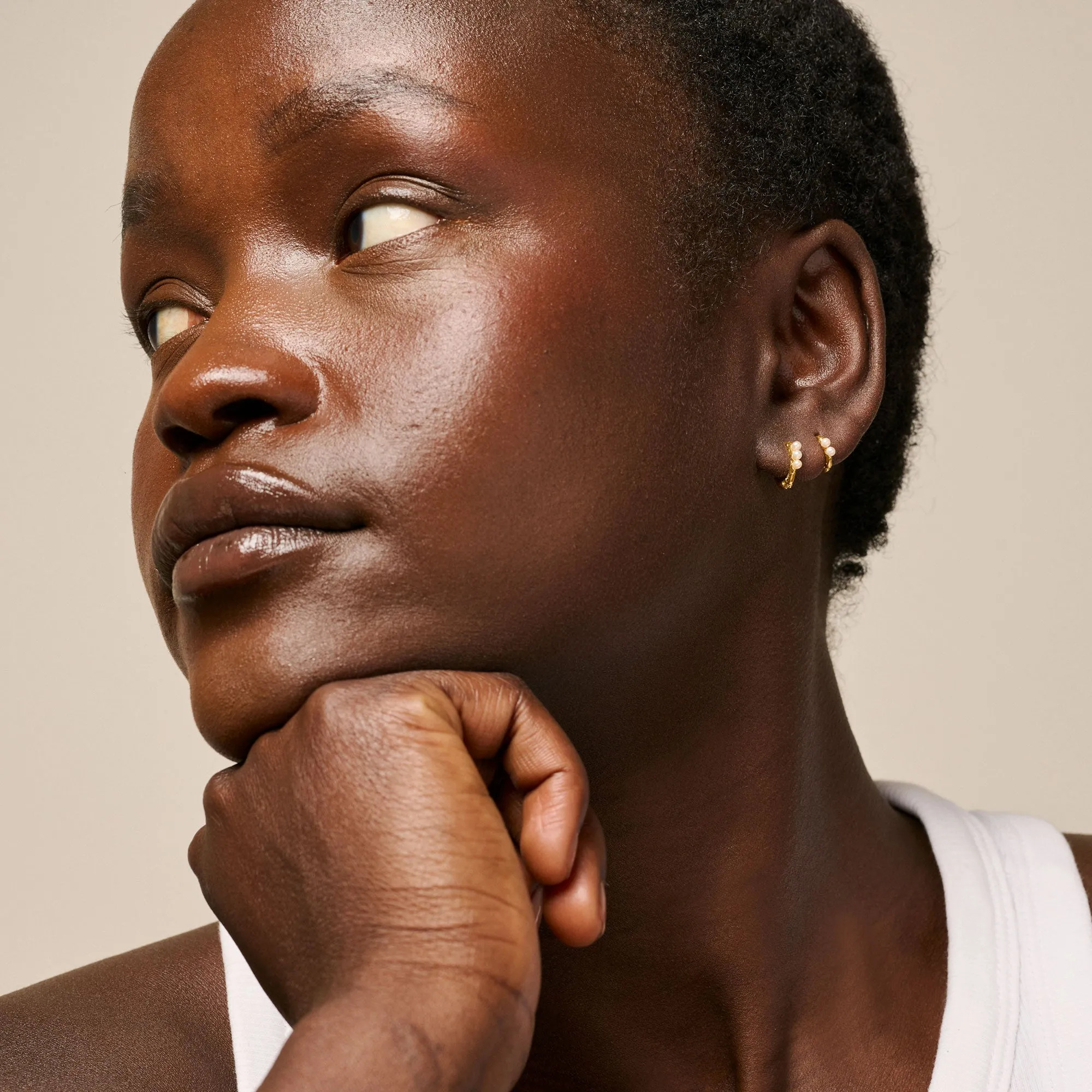 Hoops, Paula Pearl, 6 mm