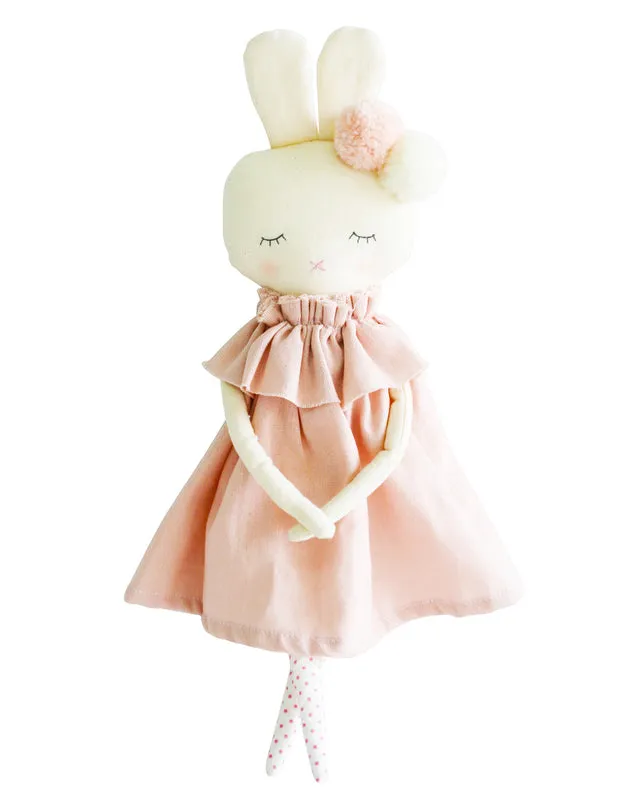Isabelle Bunny | Pink Linen   Ivory