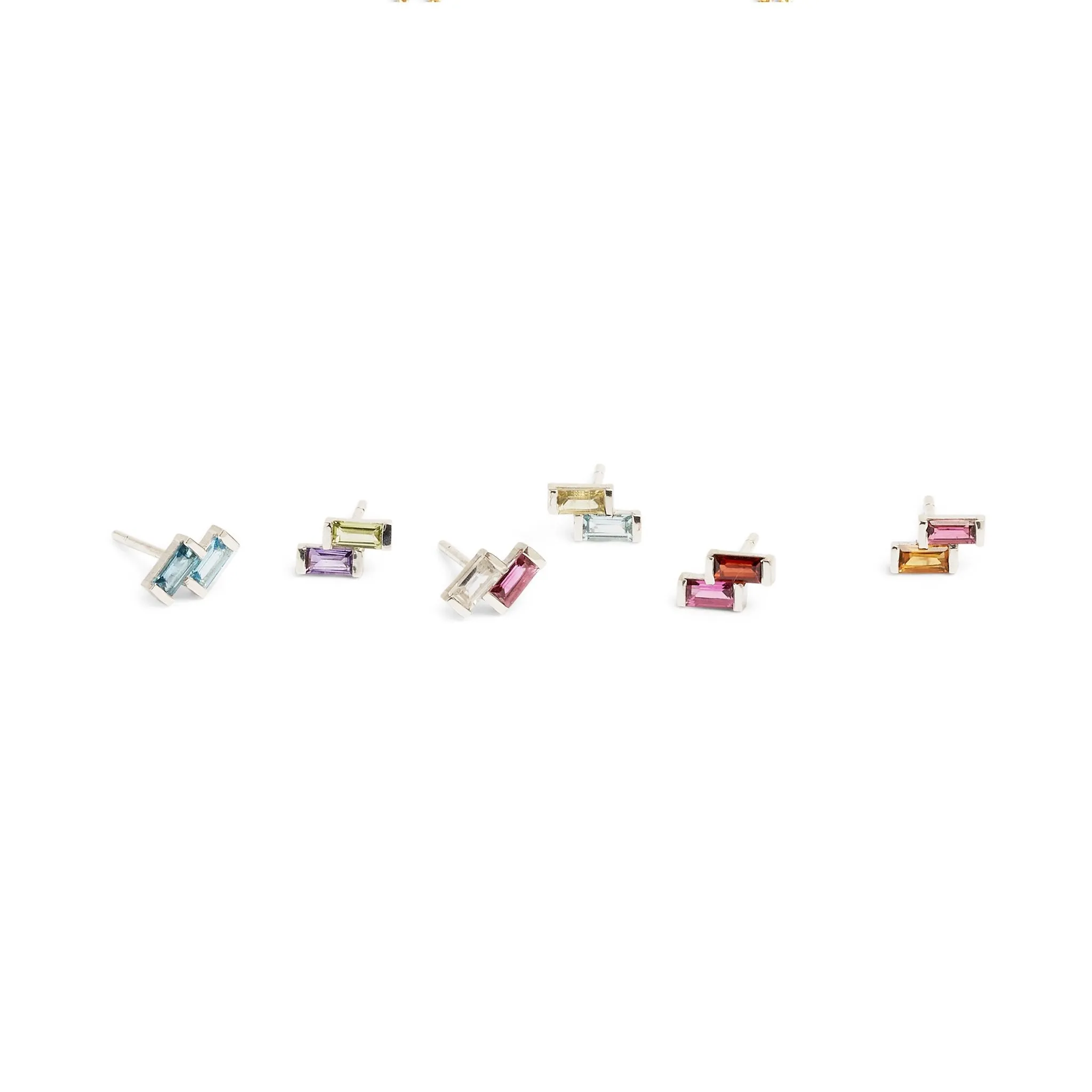 Juicy Double Gem Stud Earring (Single)