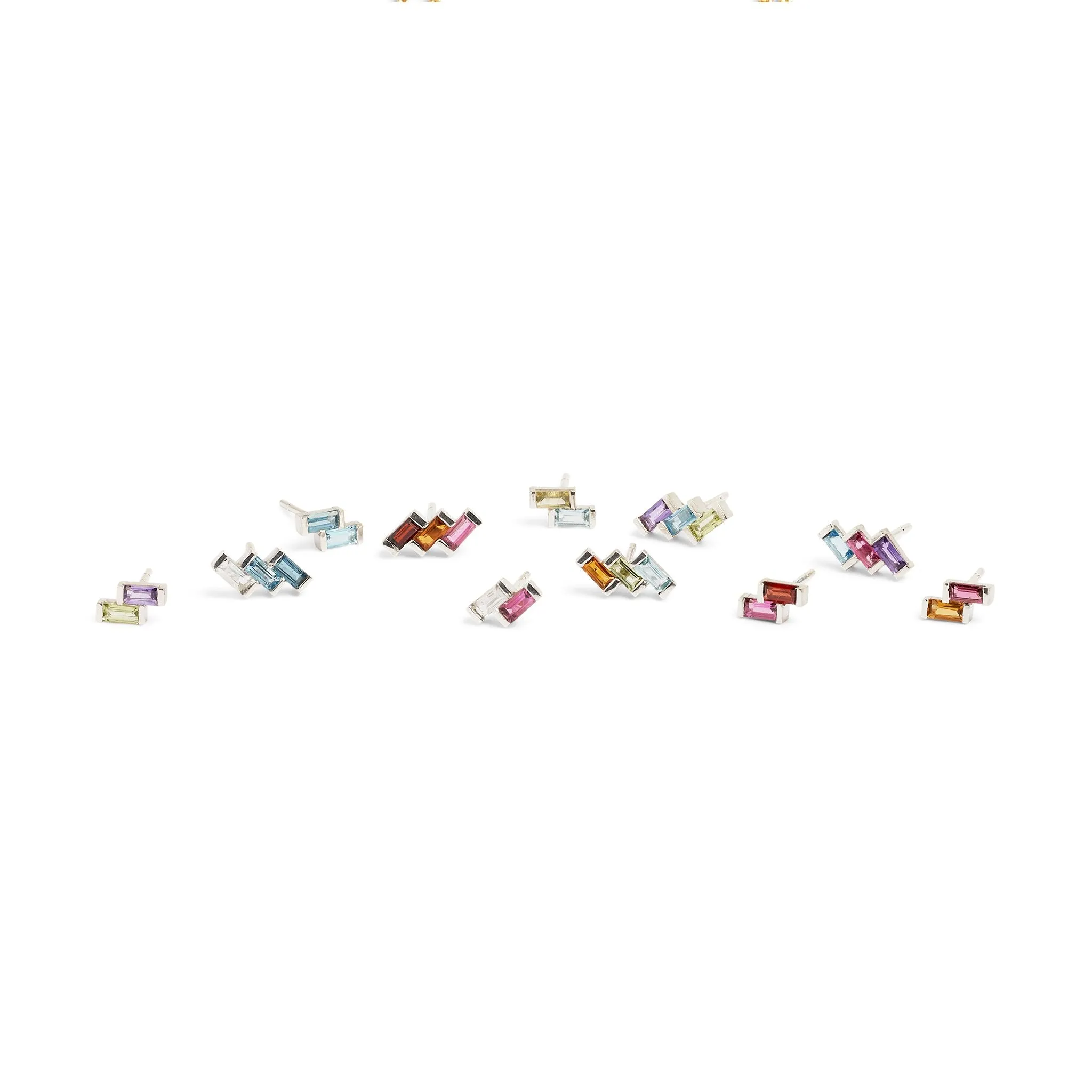 Juicy Double Gem Stud Earring (Single)