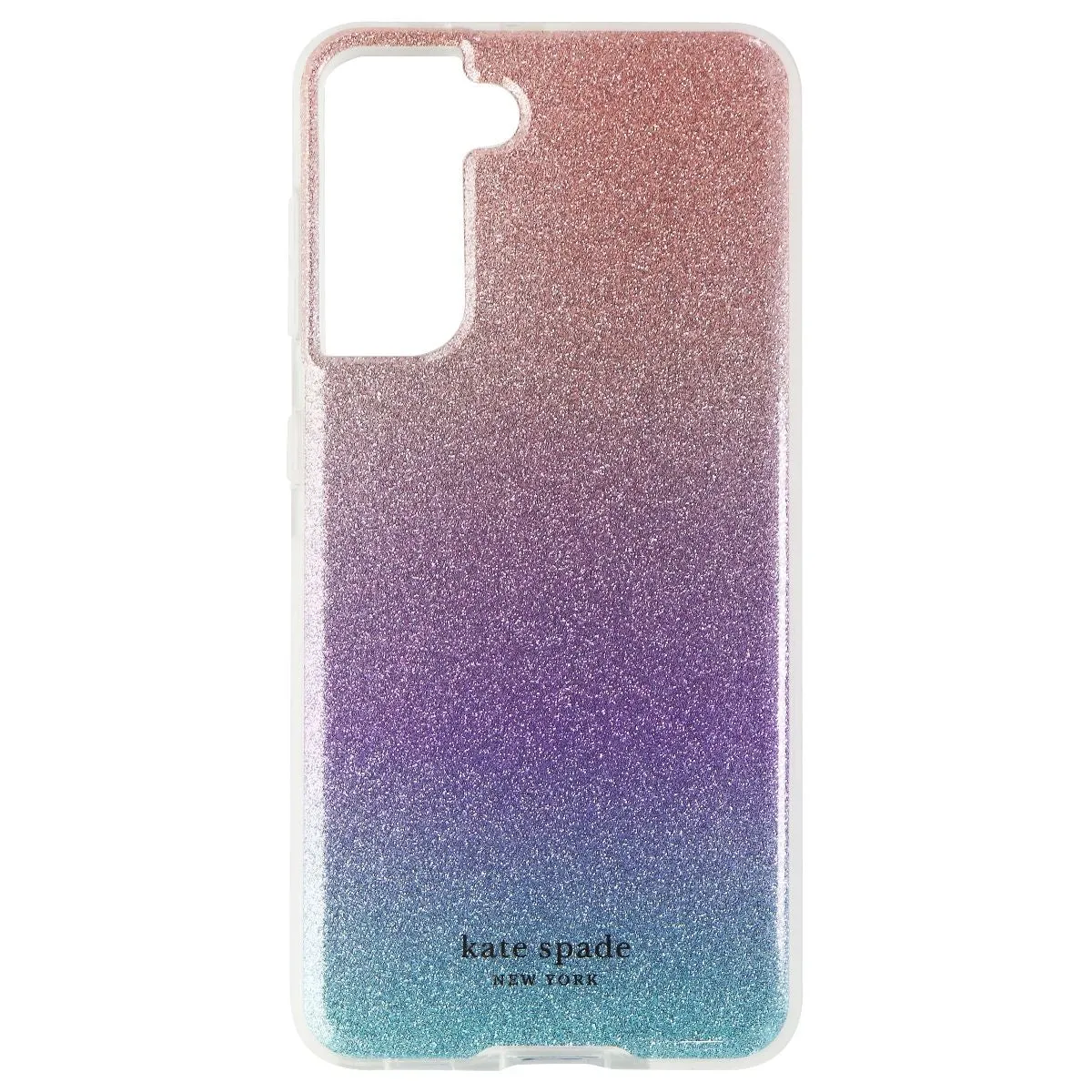 Kate Spade Defensive Hardshell Case for Galaxy S21 5G - Glitter Ombre Pink