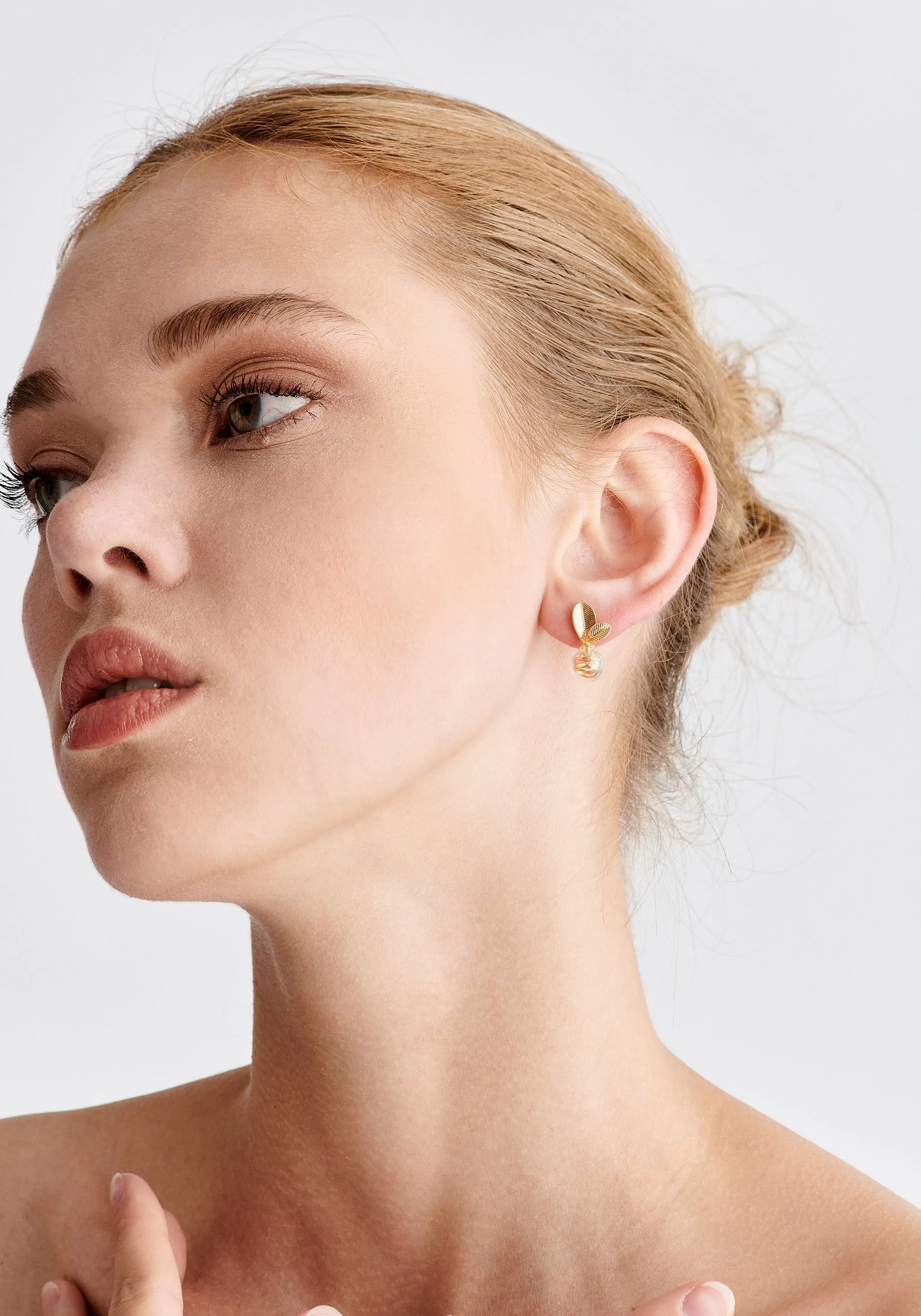 Leaf Sphere Earrings