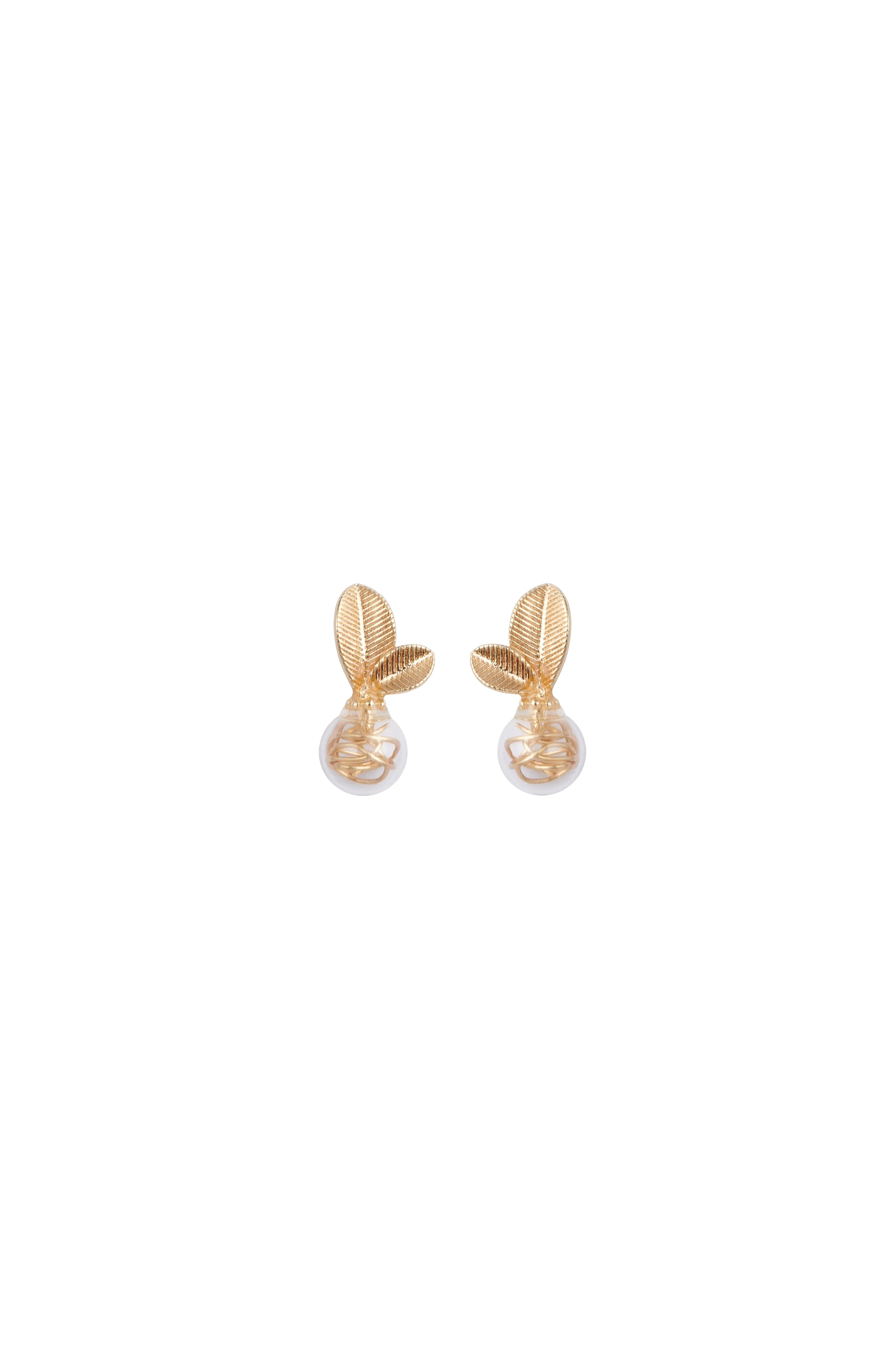 Leaf Sphere Earrings