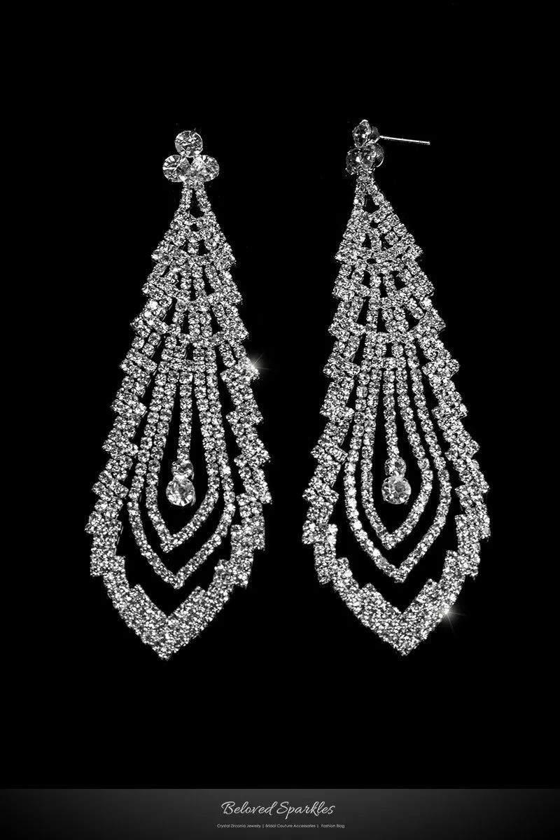 Lorna Cluster Chandelier Earrings | 107mm
