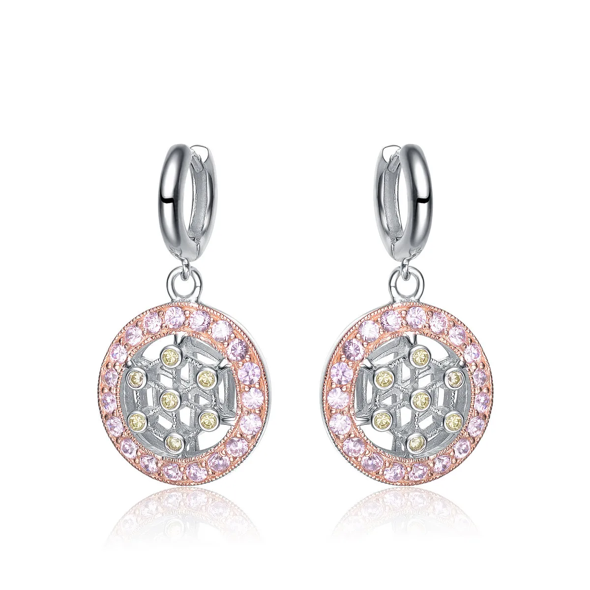 Marie Soft Pink Dangling Earings